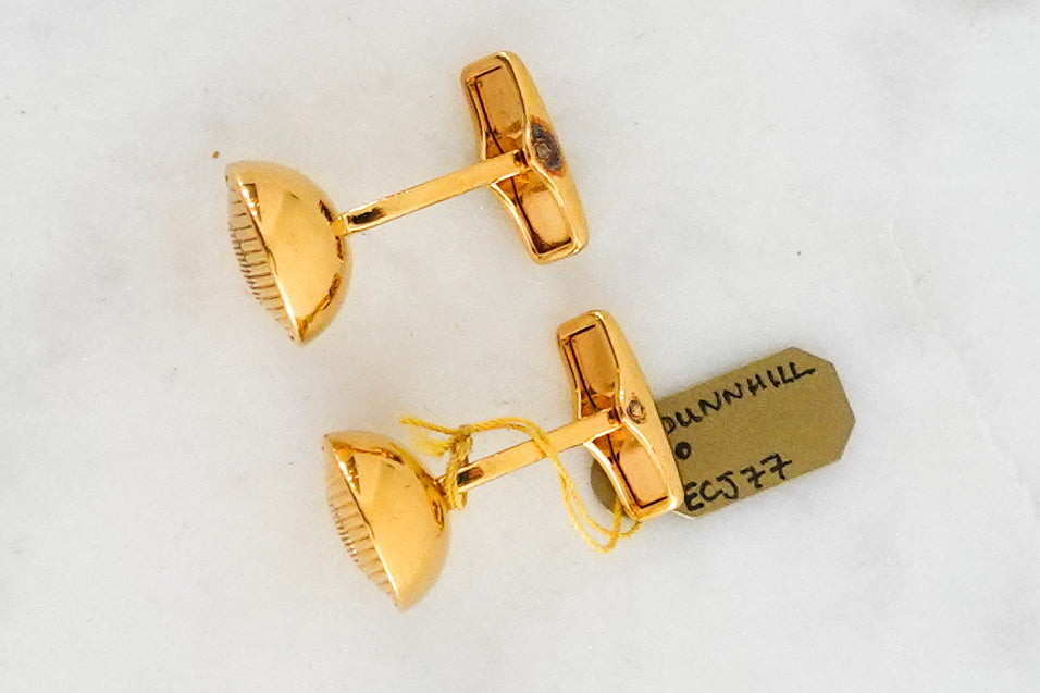 Gold plated dunnhill cufflinks EO