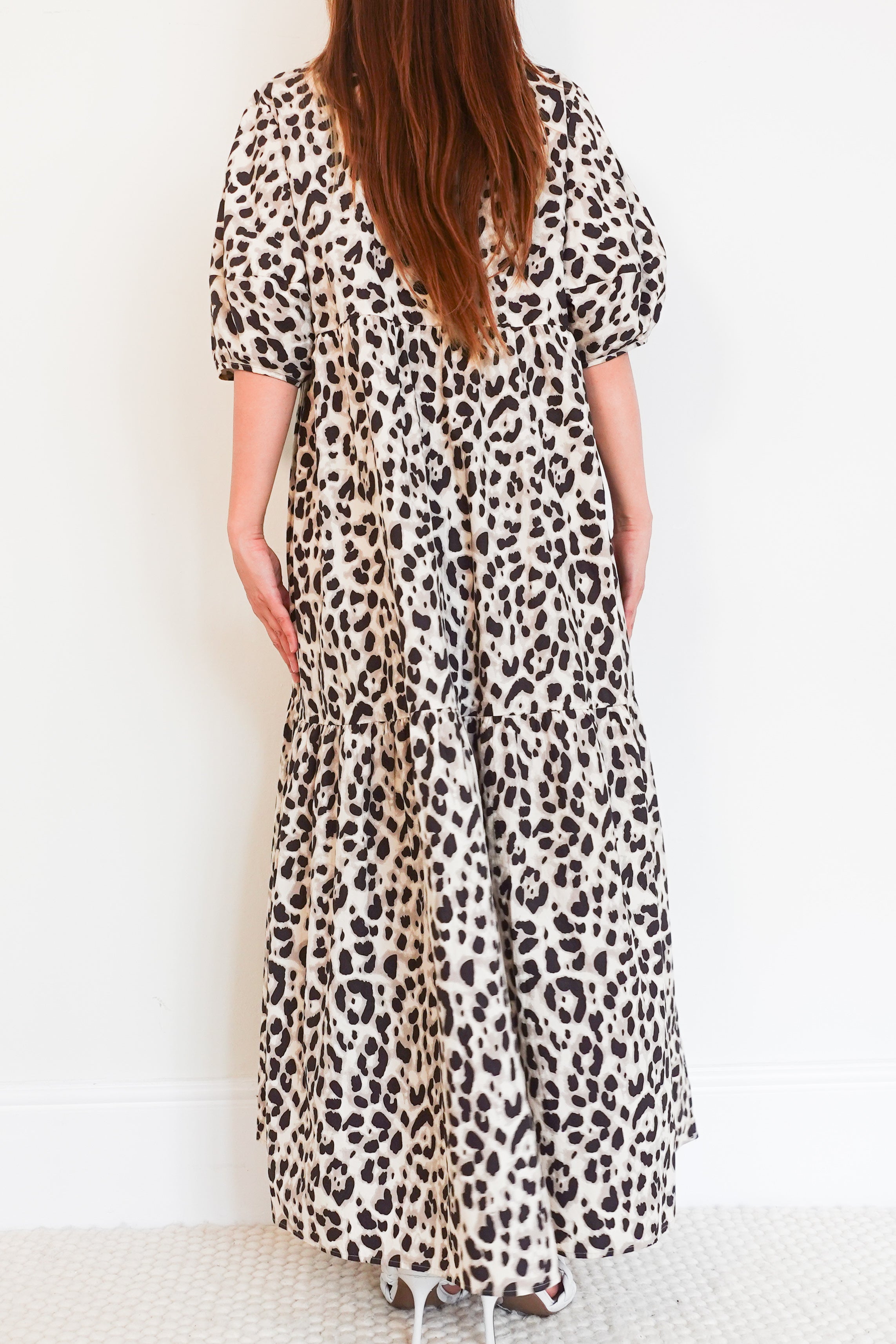 cotton leopard print maxi dress RRP £250