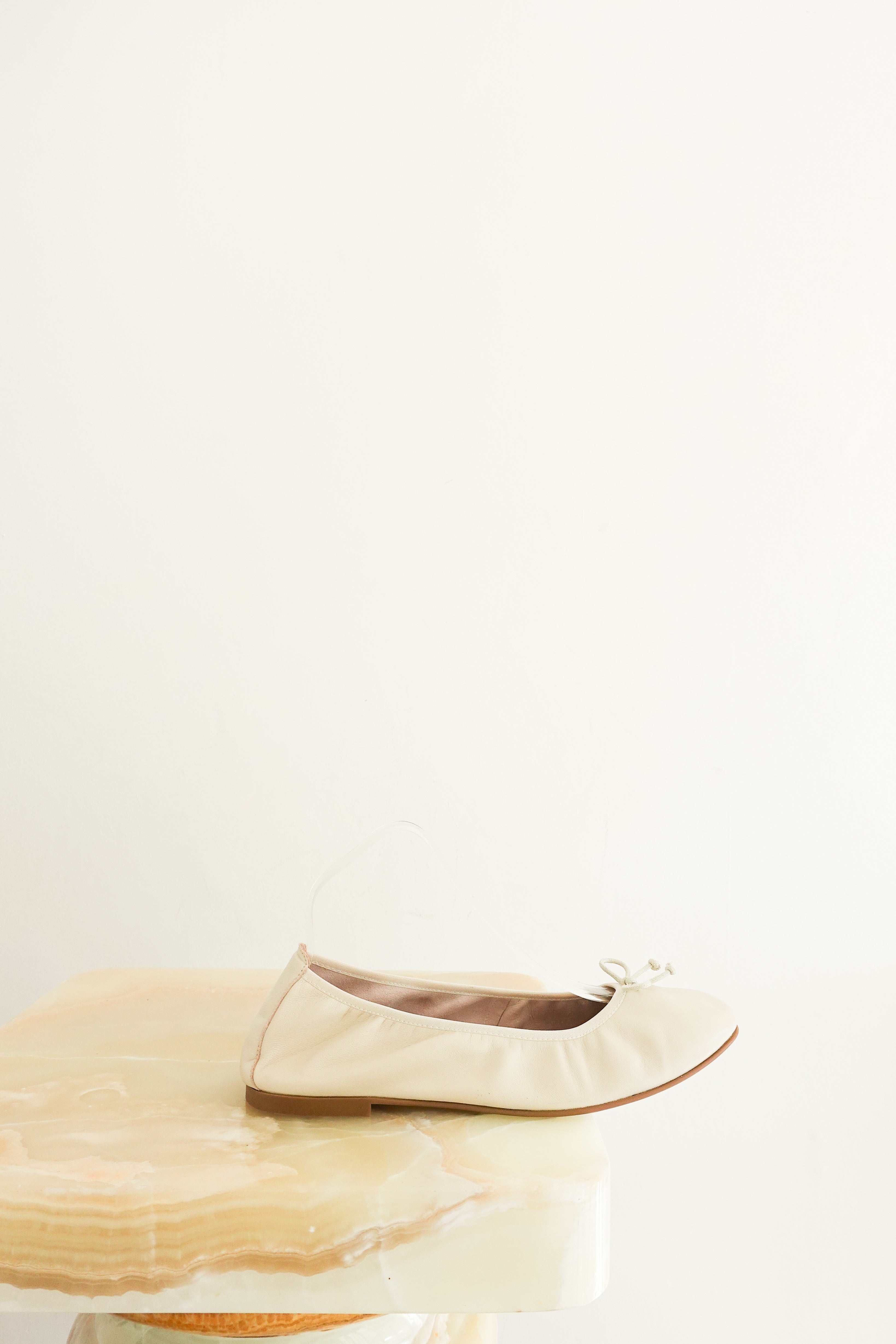 Cream ballet pumps RRP £199