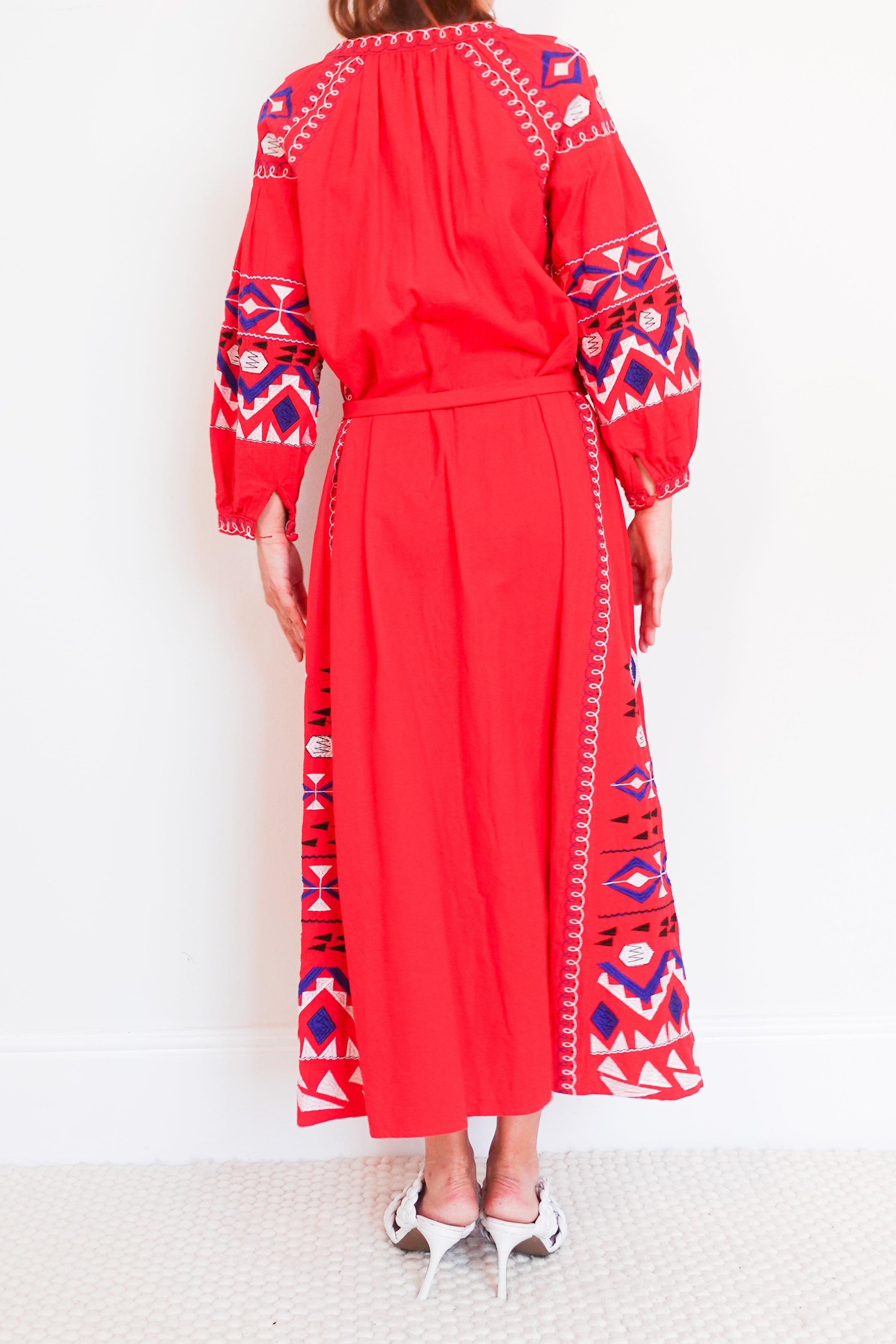 Maxi cotton folk dress