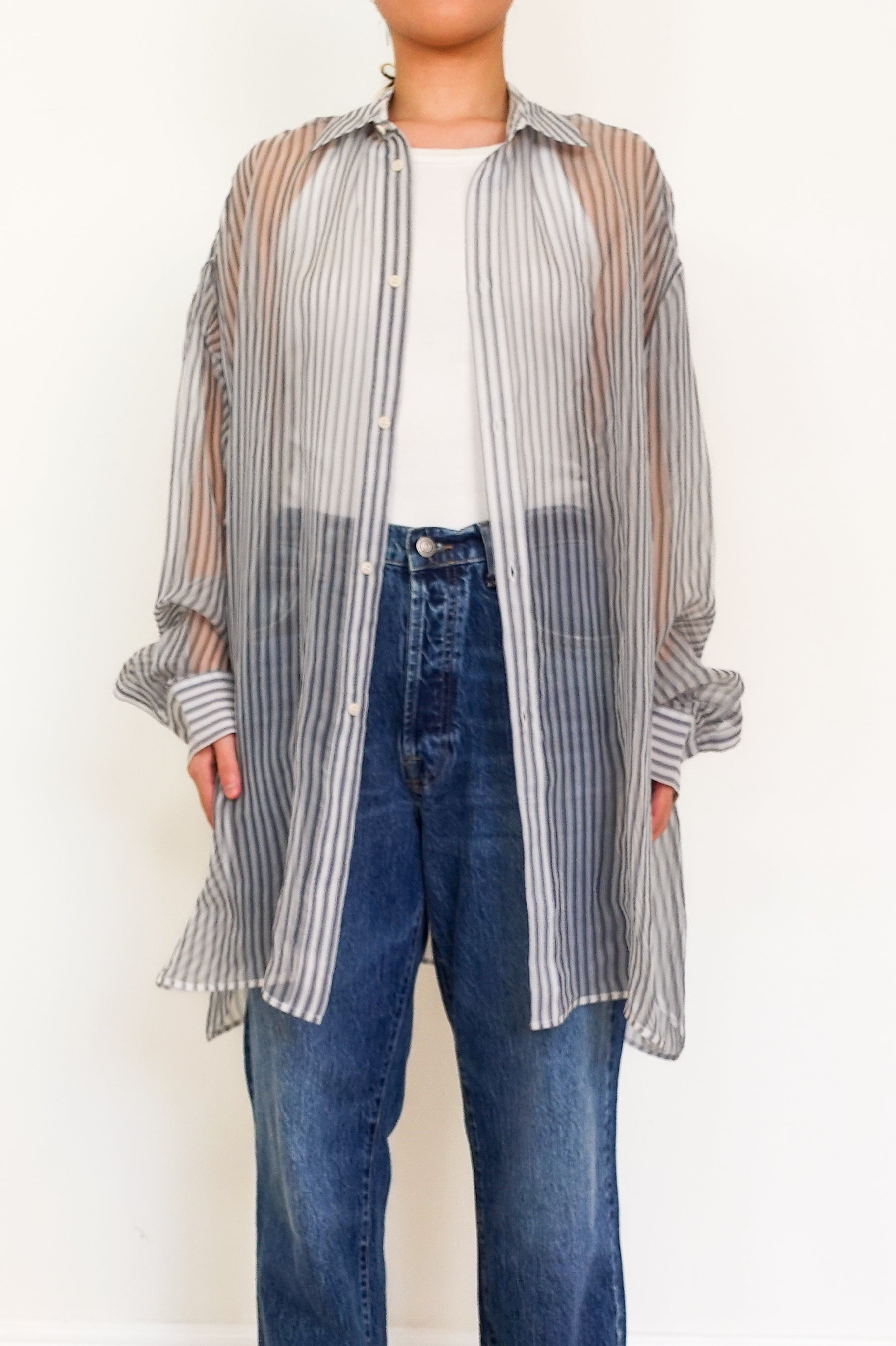 Mesh Striped shirt RRP £150.00