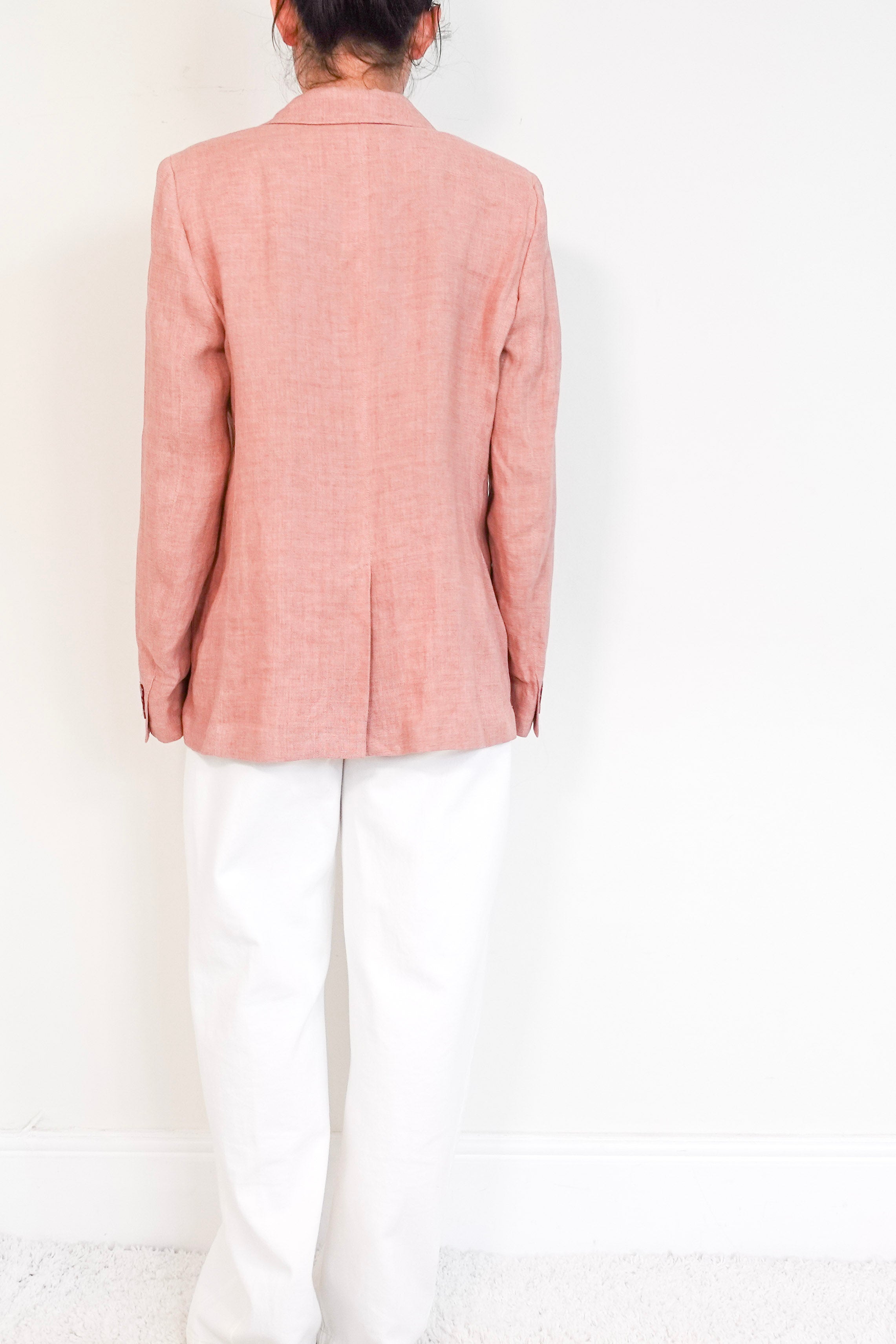 Weekend Max Mara Dusty Pink Linen Jacket RRP £350 | Preloved Authentic [final sale]