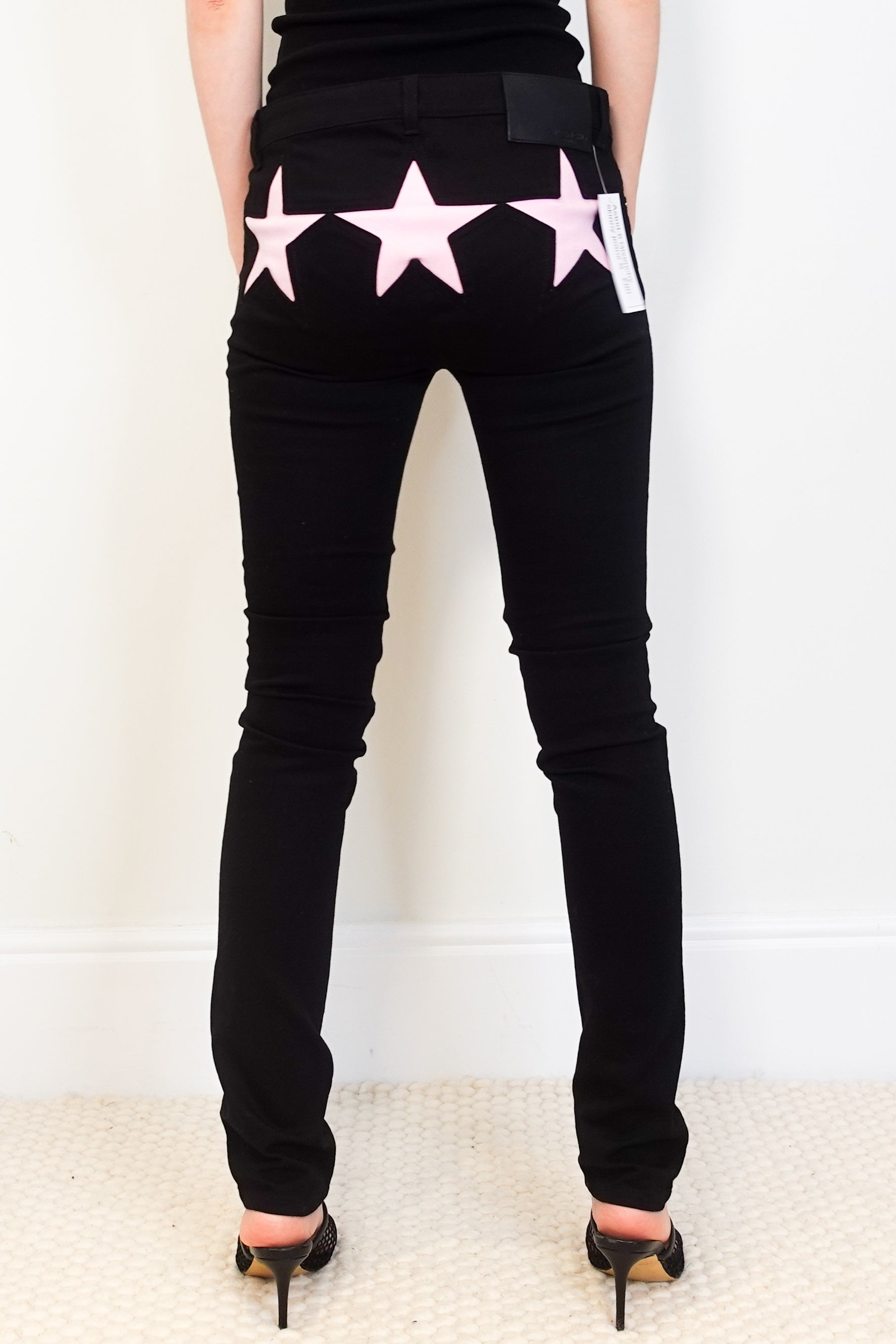 Skinny black star jeans RRP £325