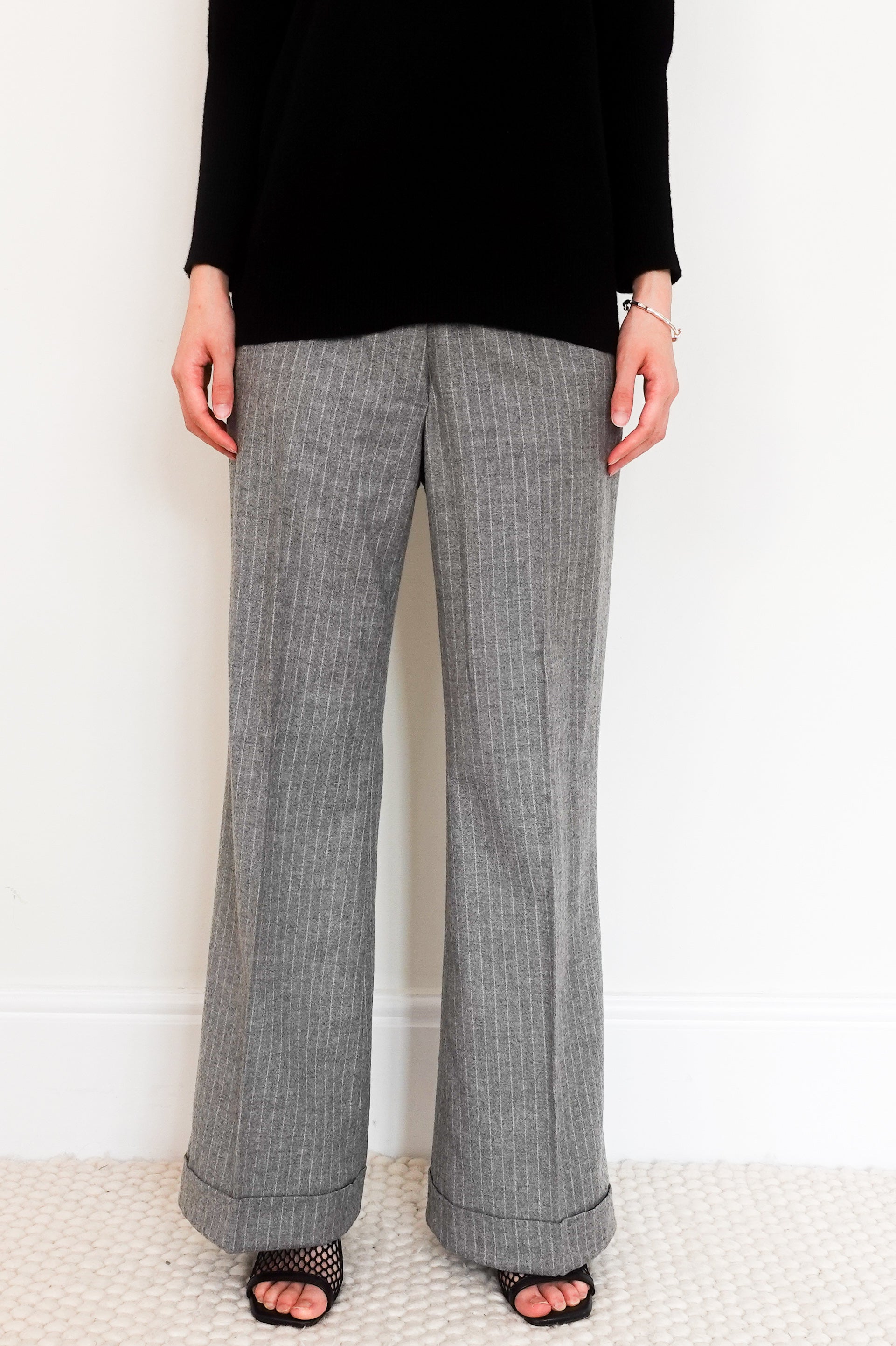 Grey wool and cashmere trousers RRP £350