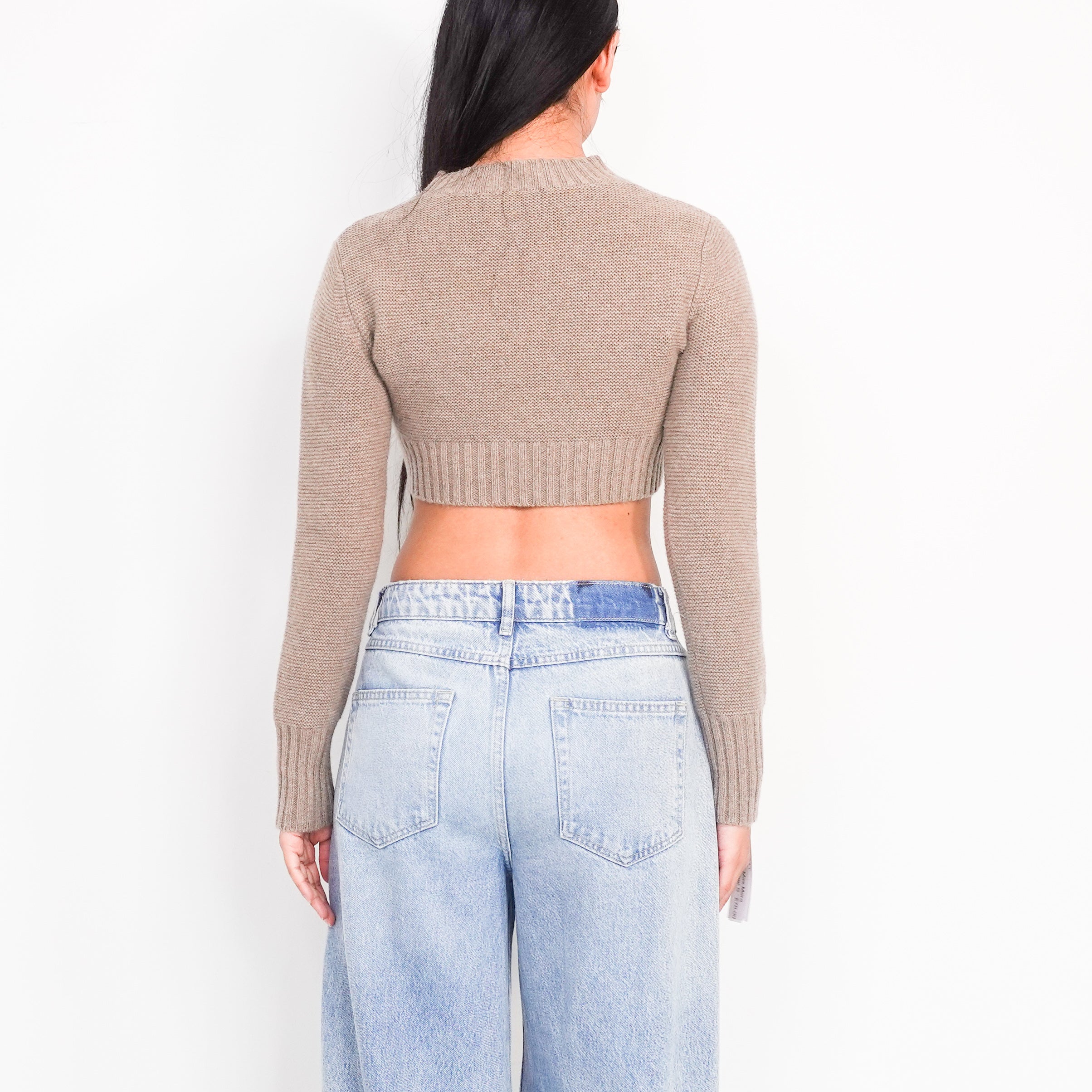 Brown cropped jumper