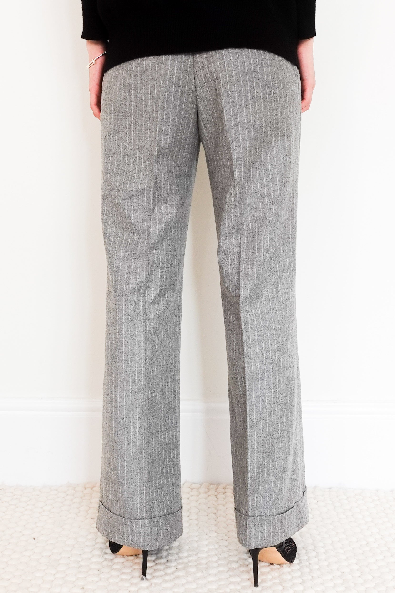 Grey wool and cashmere trousers RRP £350