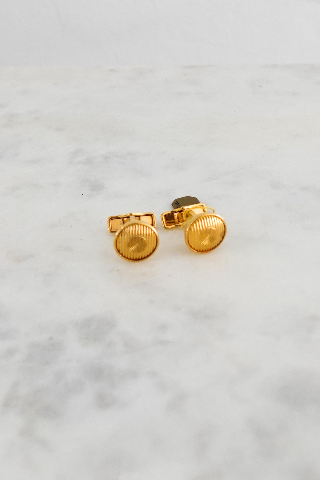 Gold plated dunnhill cufflinks EO