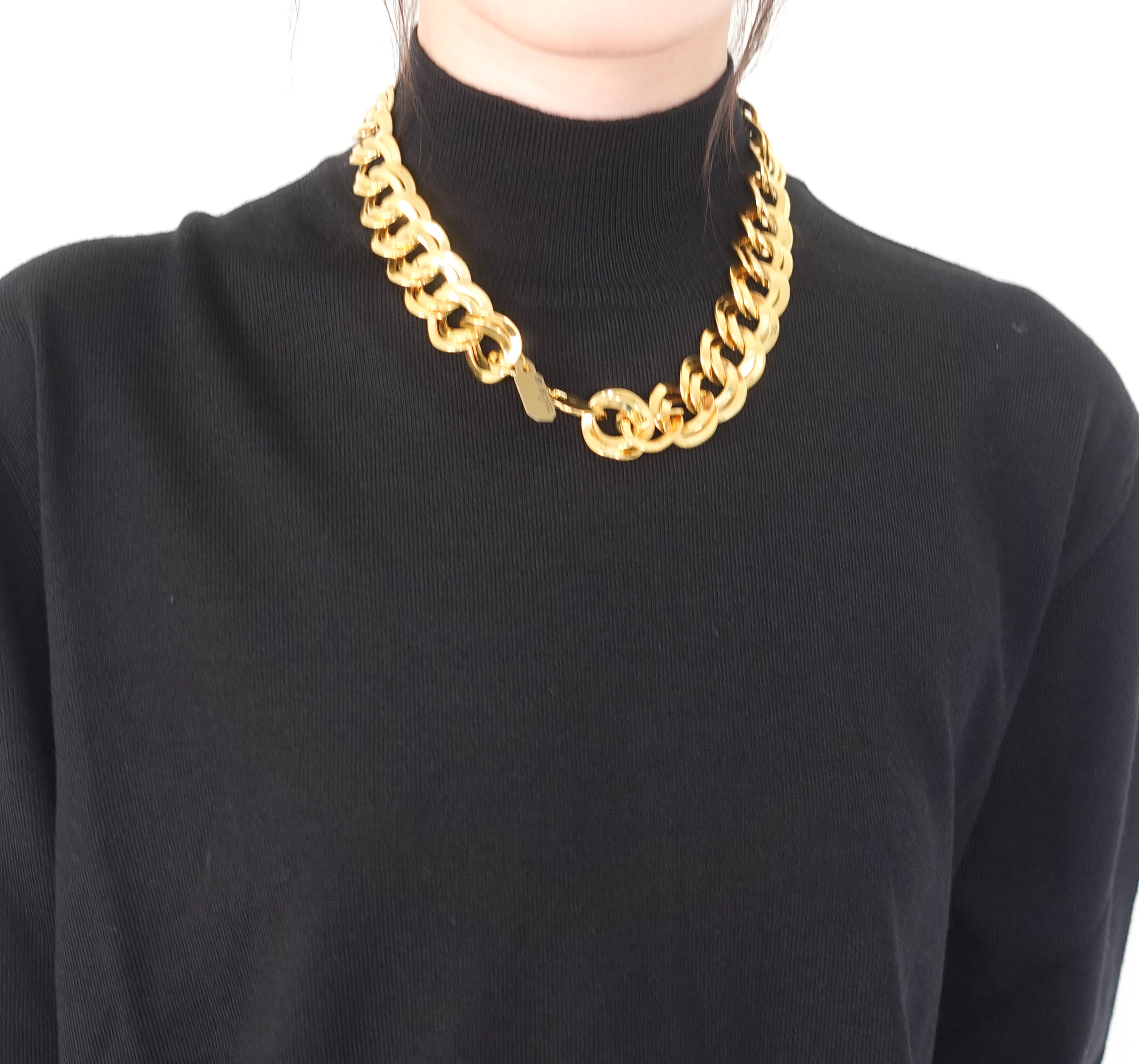 Gold plated double link collar