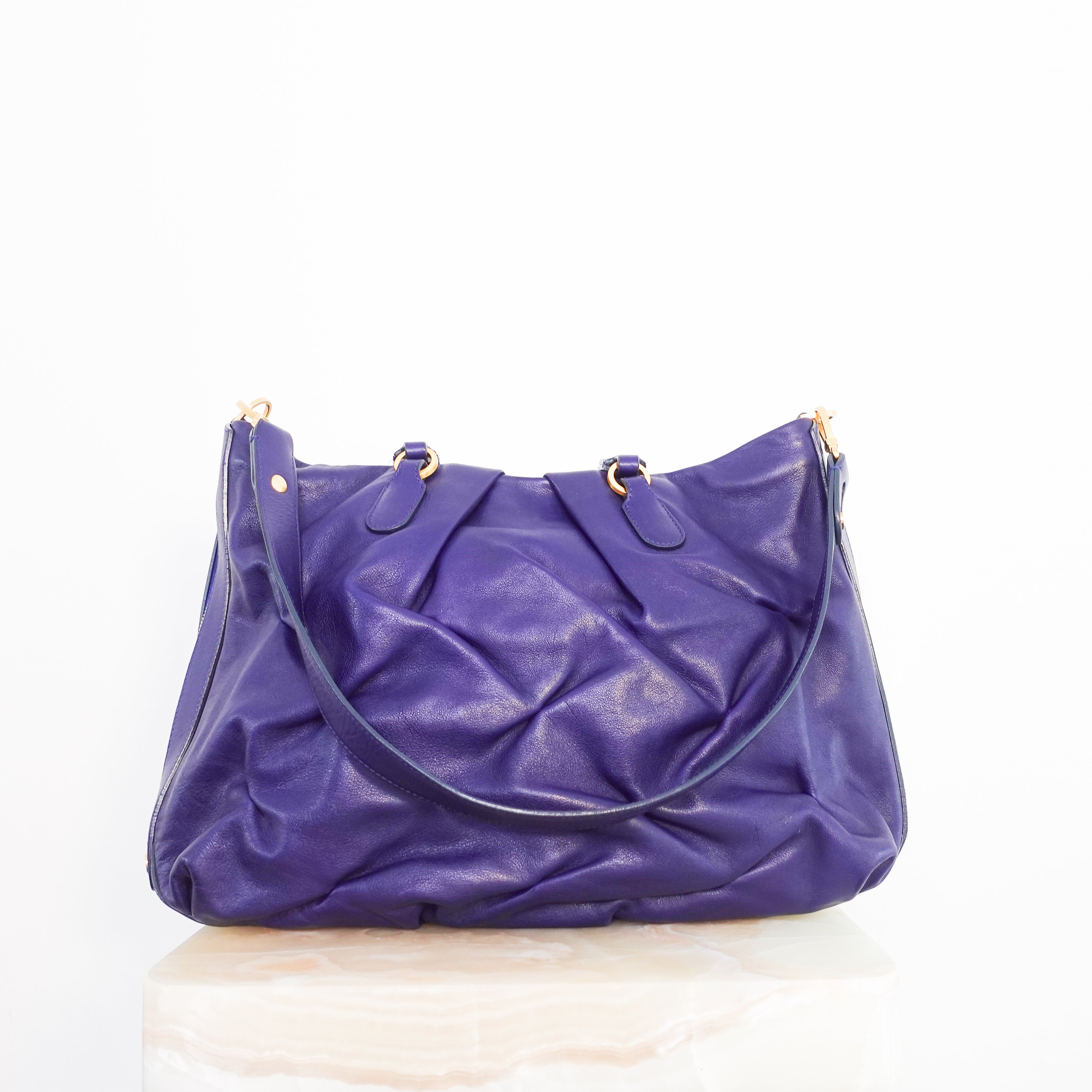 crossbody purple tote bag RRP £700