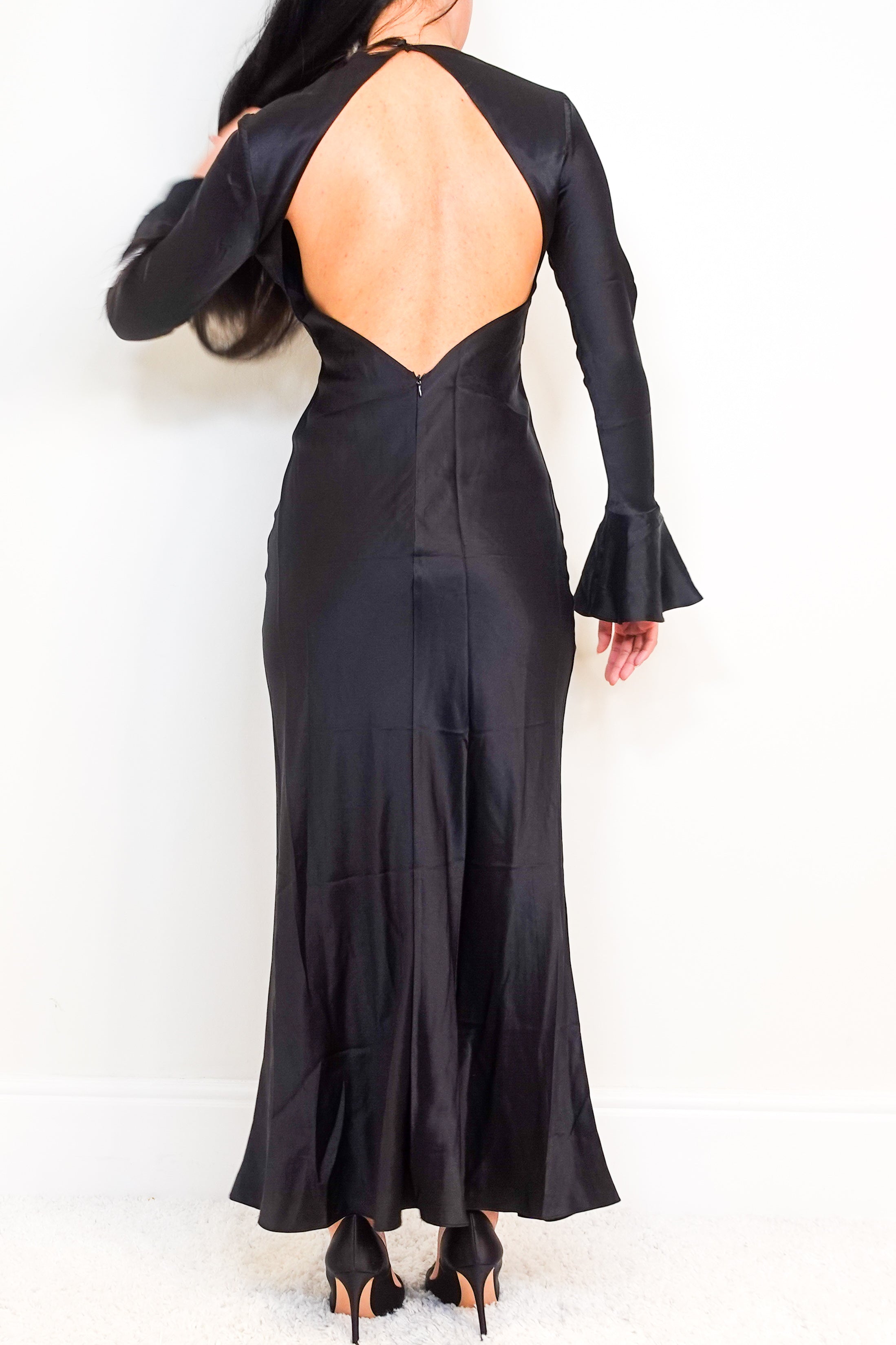 Silk black evening dress RRP £450