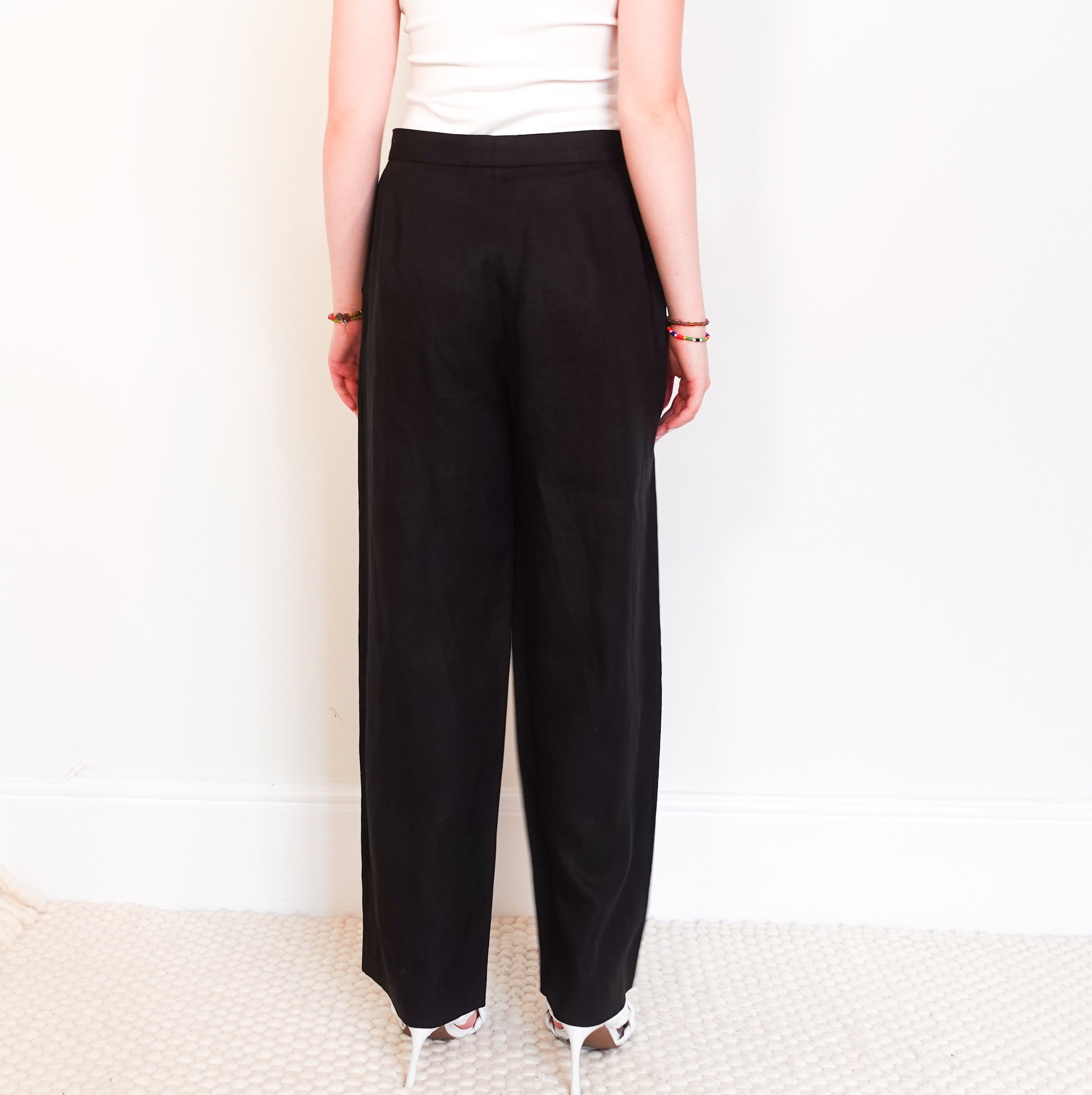 black linen trousers  RRP £250