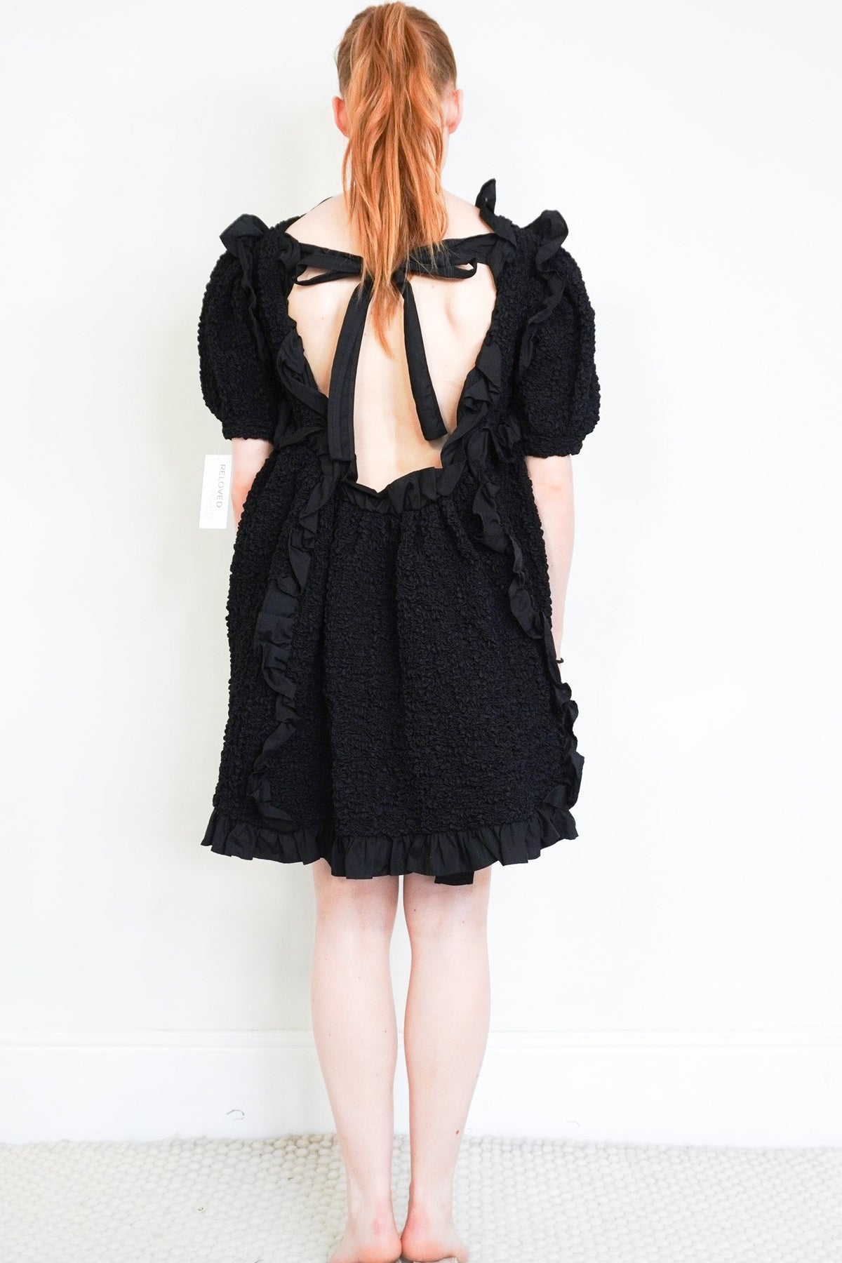 Cecilie Bahnsen Black Ruched Dress (RRP £700) | Authentic Preloved - Reloved Again