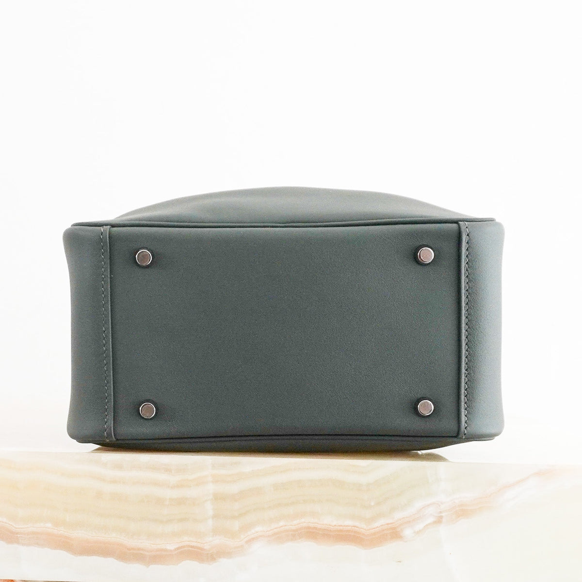 NEW Hermès Mini Lindy Bag in Vert Foncé Leather with Mixed Metal Hardware | Authentic Preloved - Reloved Again