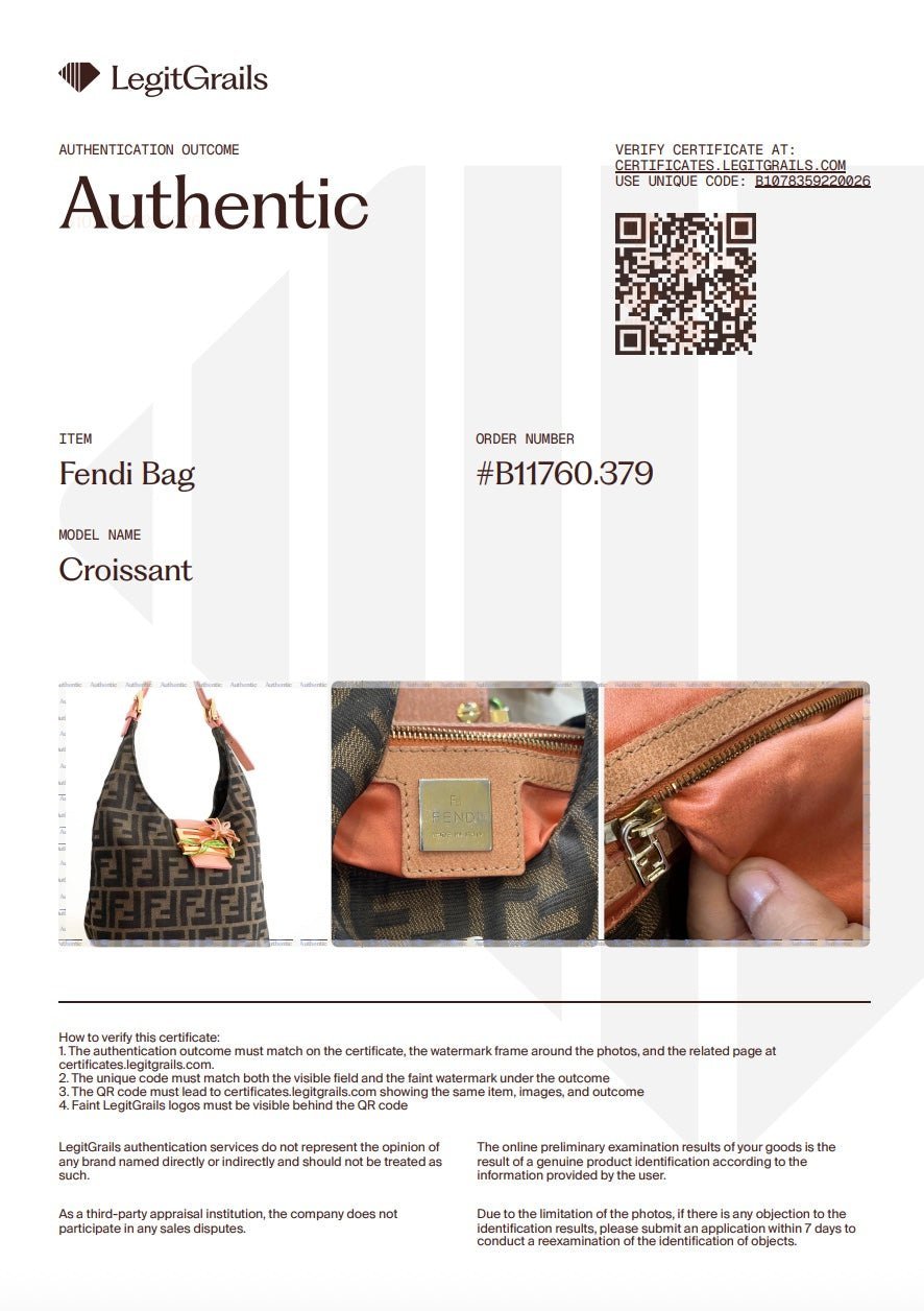 Fendi Round Flap Baguette Zucca Canvas Bag with Crystal Flower Buckle North South RRP (£2,200) | Authentic Preloved - Reloved Again
