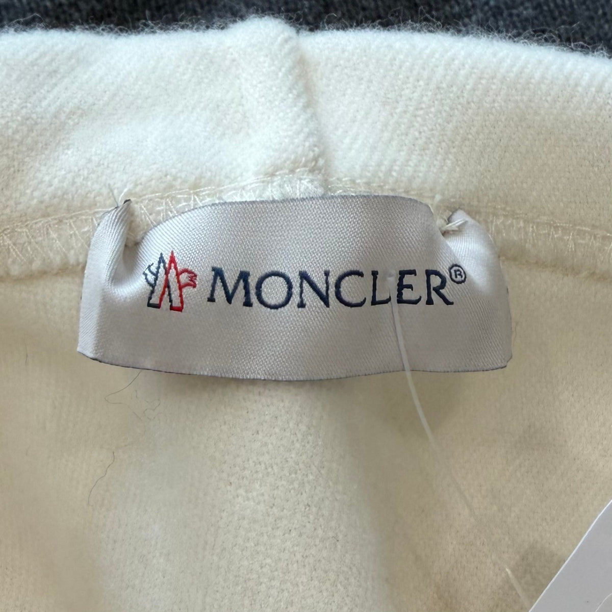Moncler cream wool jacket with quilted sleeves UK L RRP £2000