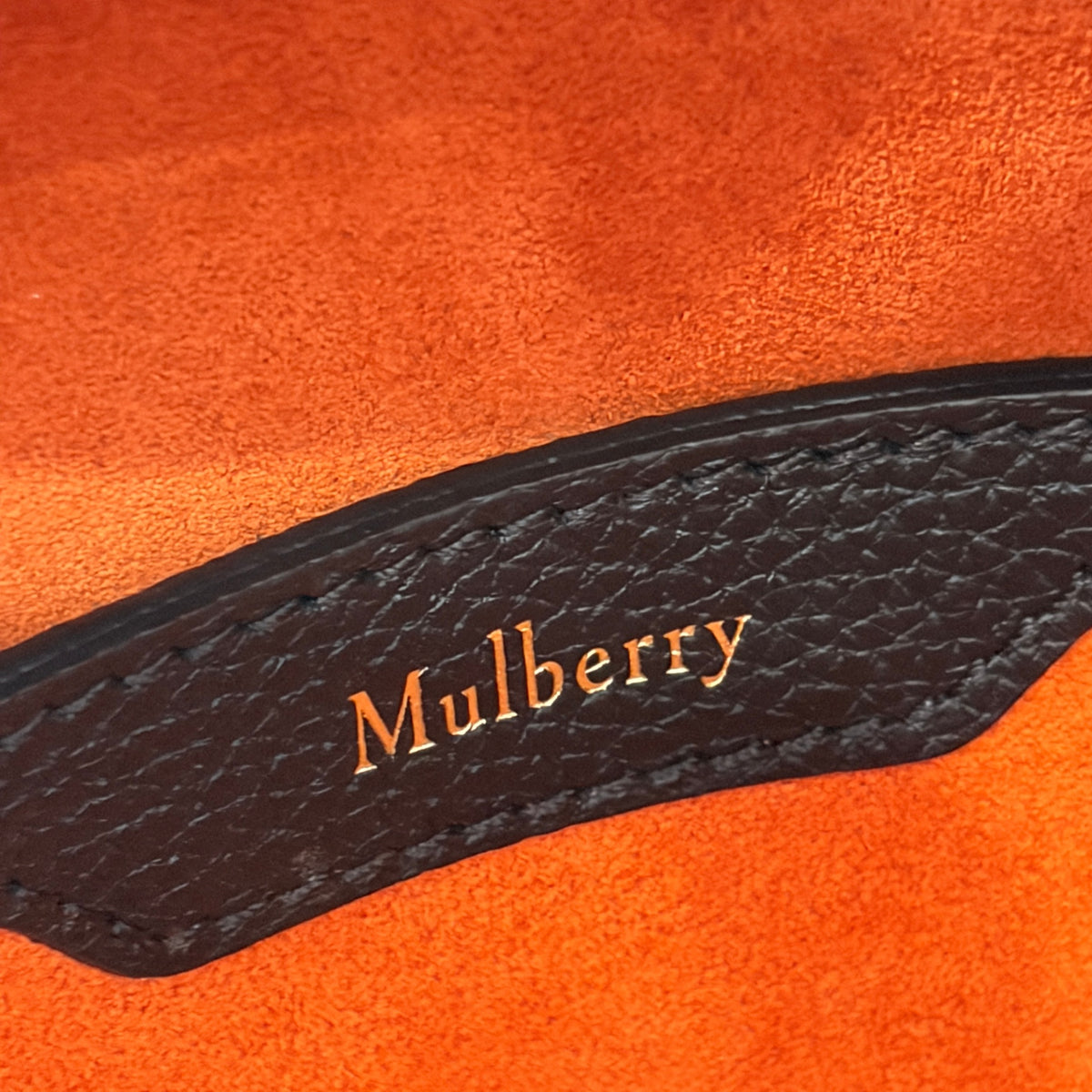 Mulberry Small Zipped Bayswater Black with Orange Interior RRP £1350