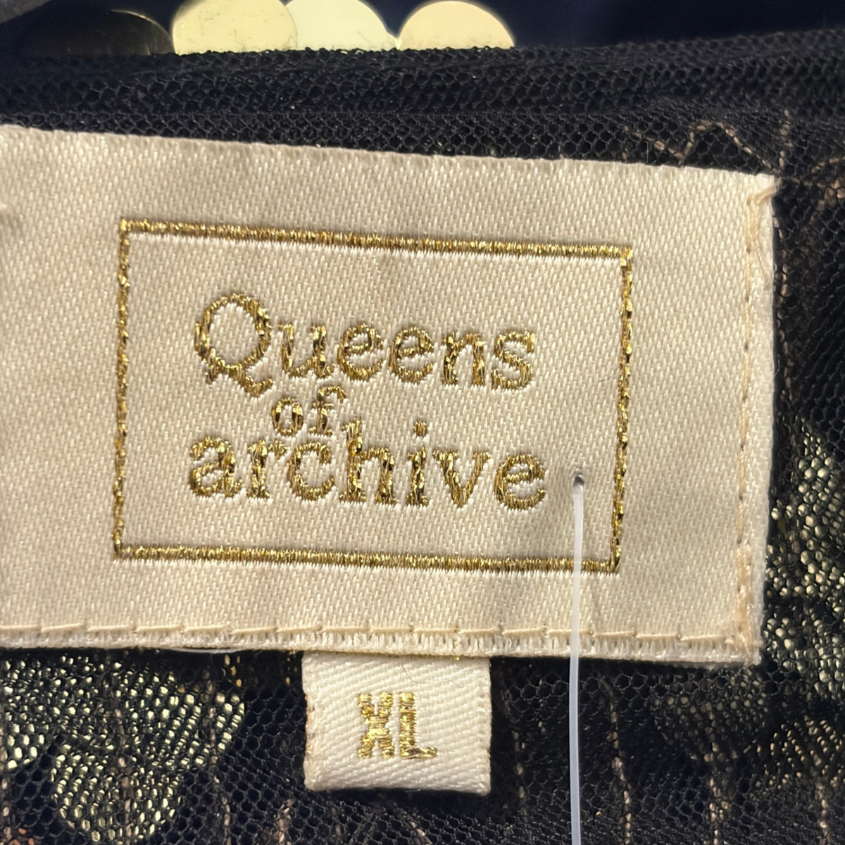 Queens of archive gold bead and sequin jacket Size XL RRP £200 