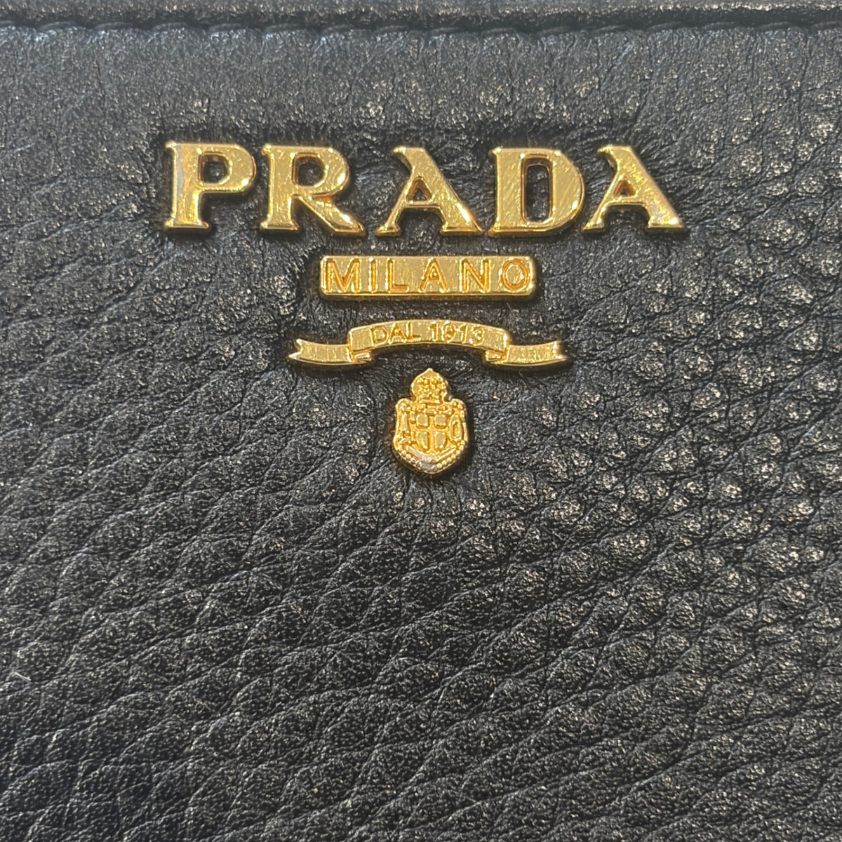 Prada black bi-fold wallet