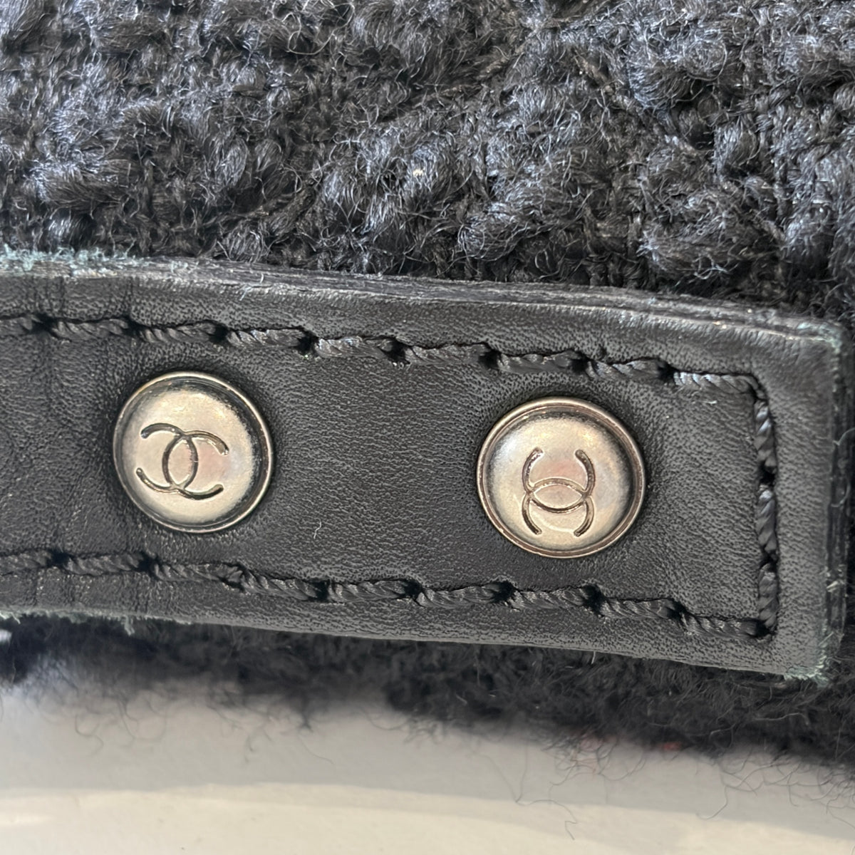 Chanel Black Tweed 2.55 Flap Crossbody Bag 2009–2010 production