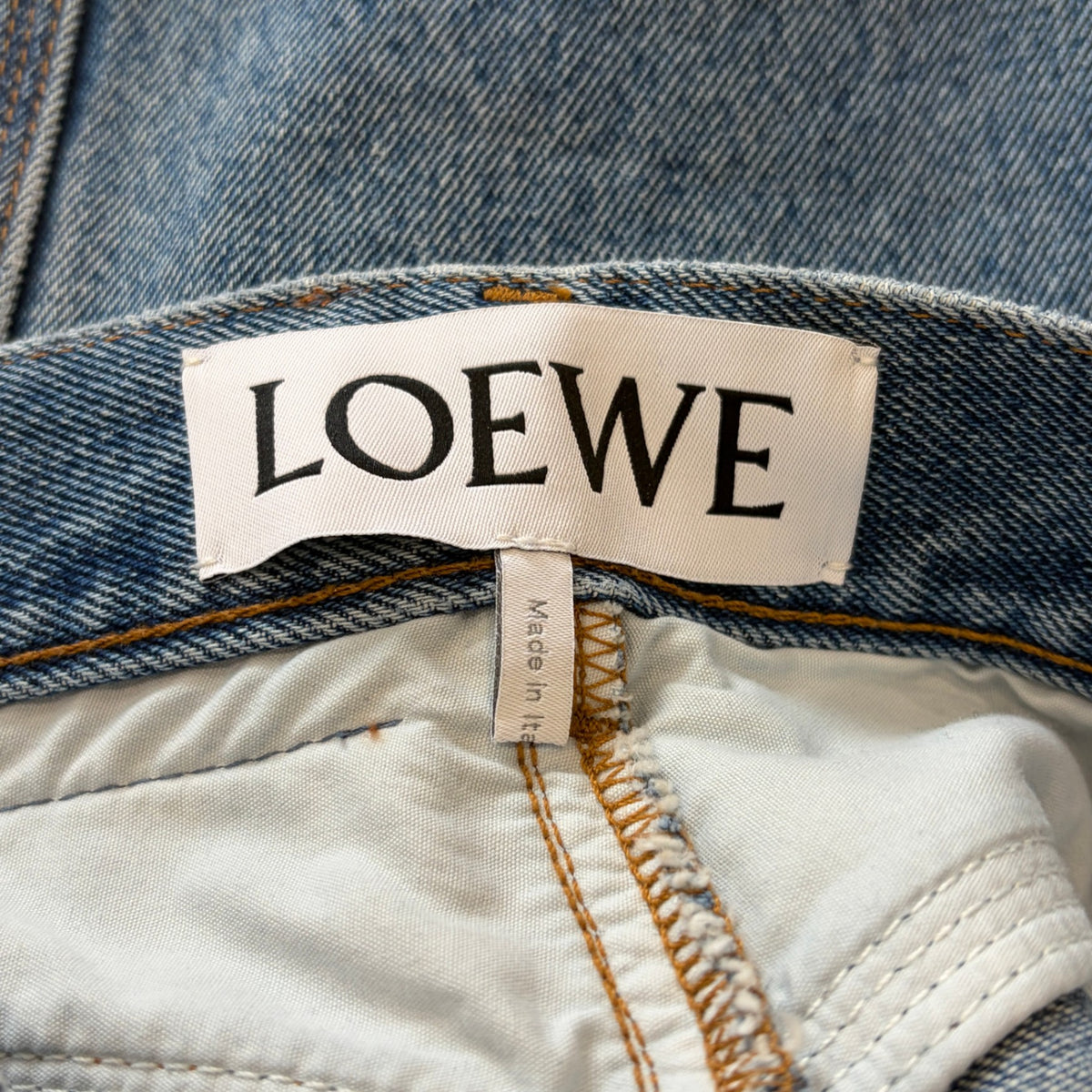 NEW Loewe Anagram Crop Mid Blue Jeans 40 RRP £750