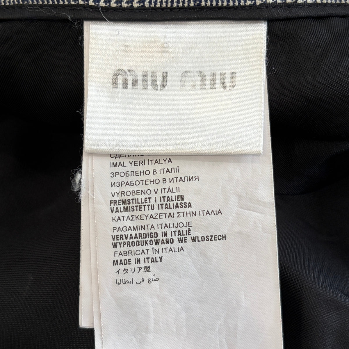 MIU MIU plaid skirt UK 10 RRP £1200