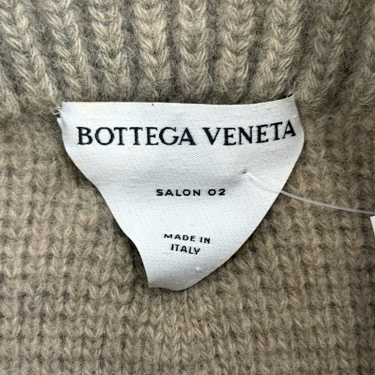 Bottega Veneta grey ribbed wool turtleneck sweater/vest Size XS RRP £1300