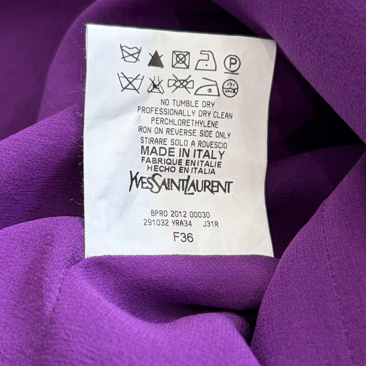 Yves Saint Laurent Purple Skirt (RRP £400) | FINAL SALE Authentic Preloved - Reloved Again