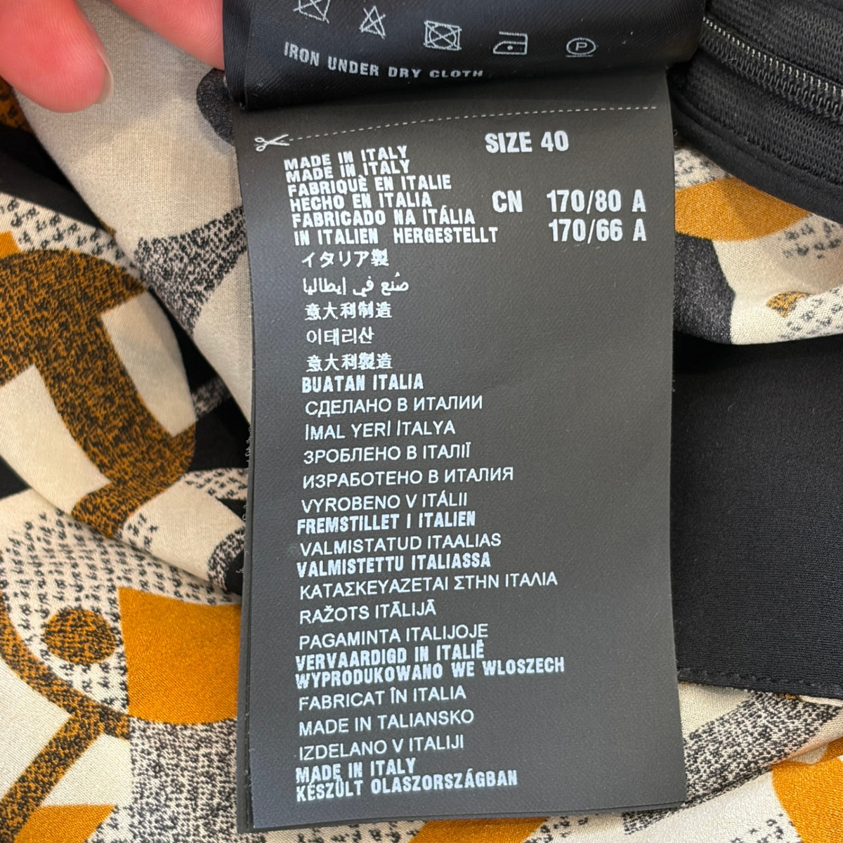 Prada Milano orange and black dress UK S RRP £1000