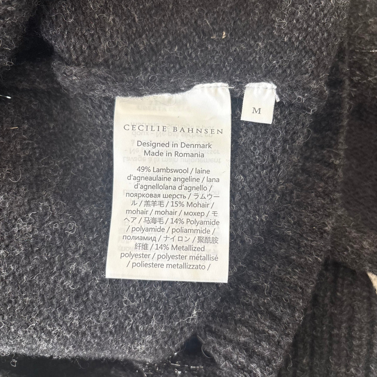 Cecilie Bahlsen Flower Tinsel Applique Black Jumper (RRP £750) | FINAL SALE Authentic Preloved - Reloved Again