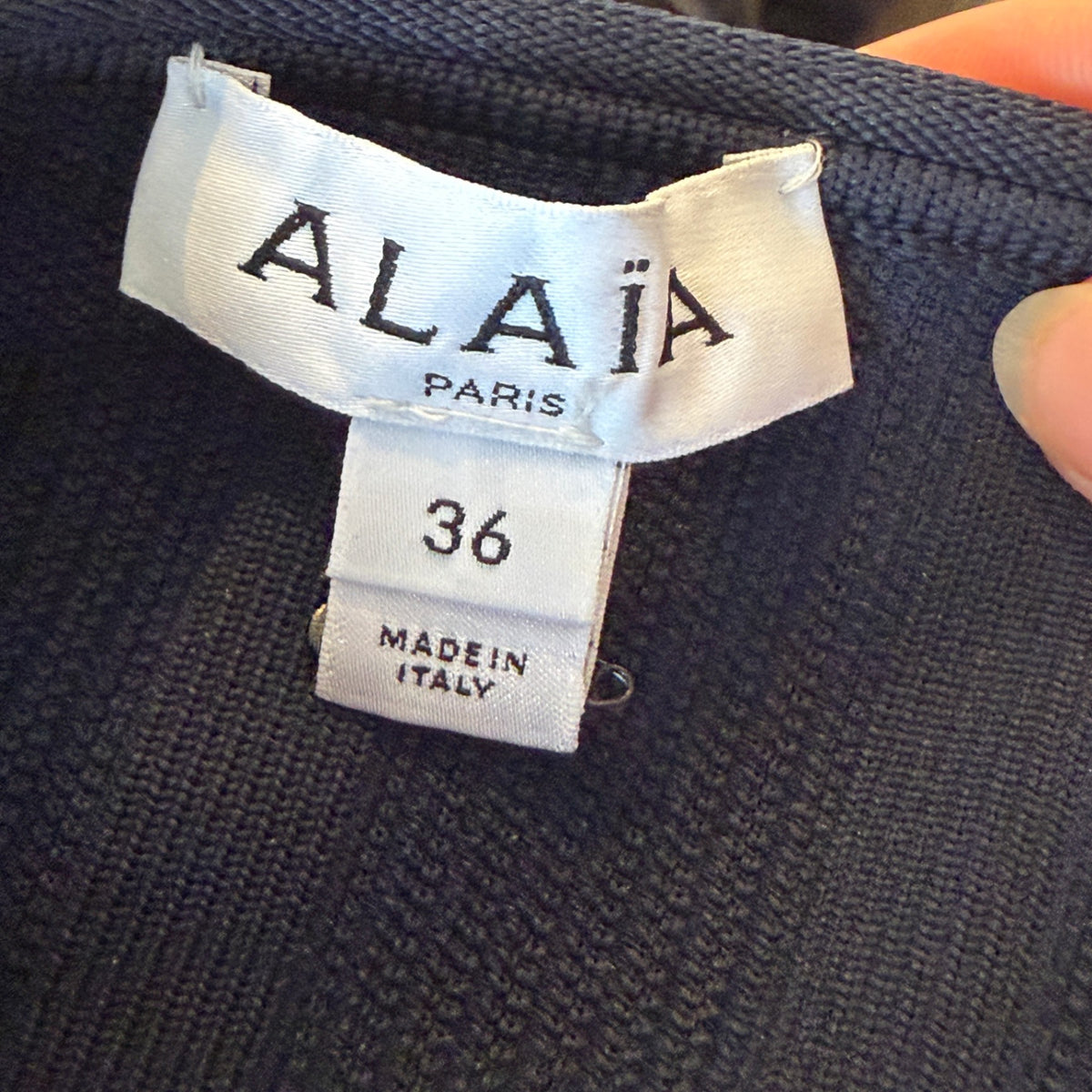 Alaïa Scallop Edge Black Dress (RRP £1600) | Authentic Preloved - Reloved Again