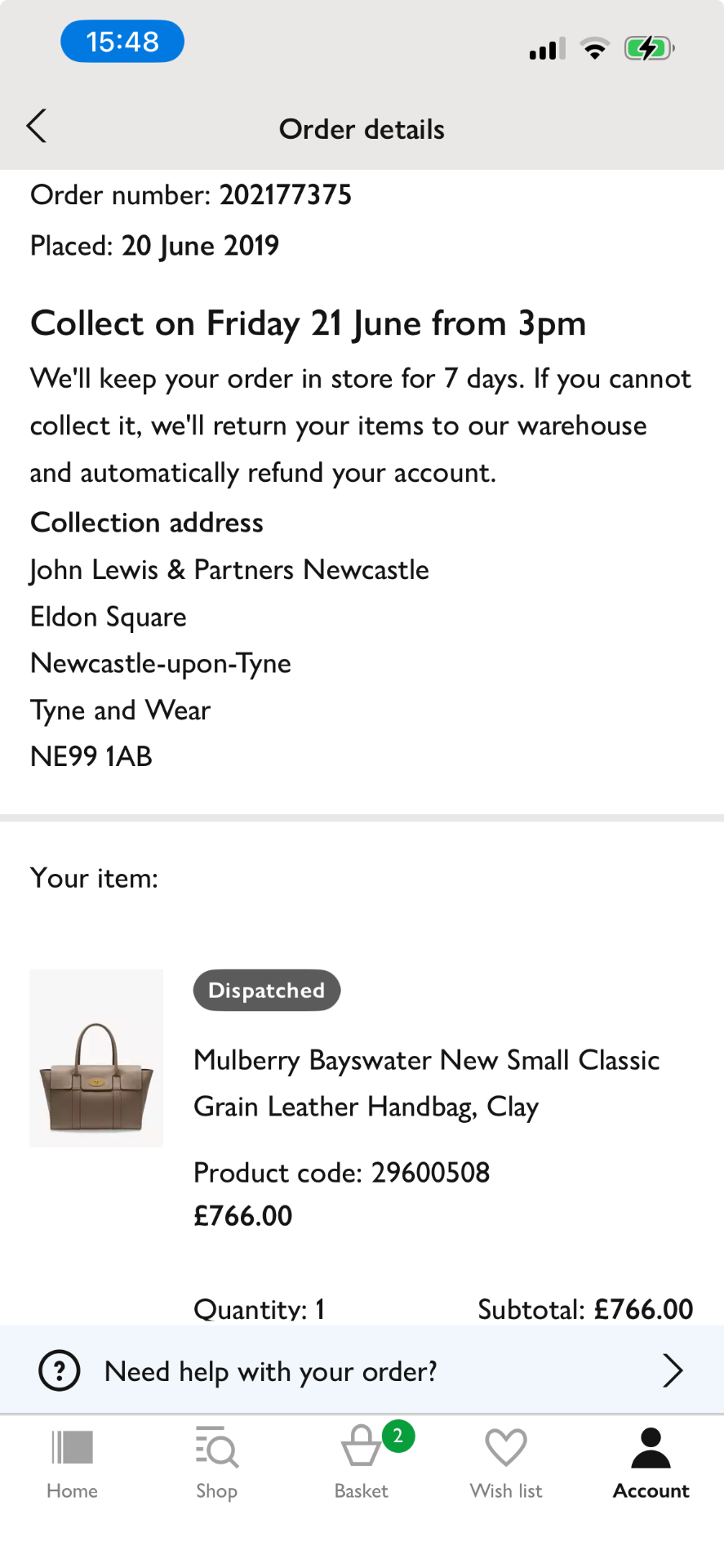 Mulbery Bayswater bag RRP £1200