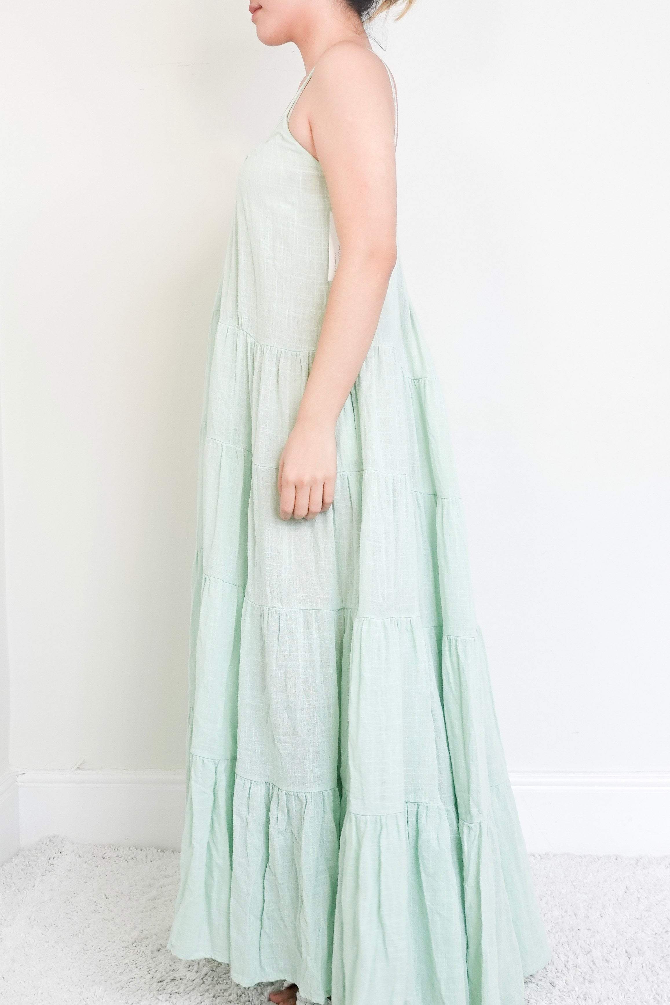green cotton  maxi dress RRP £700