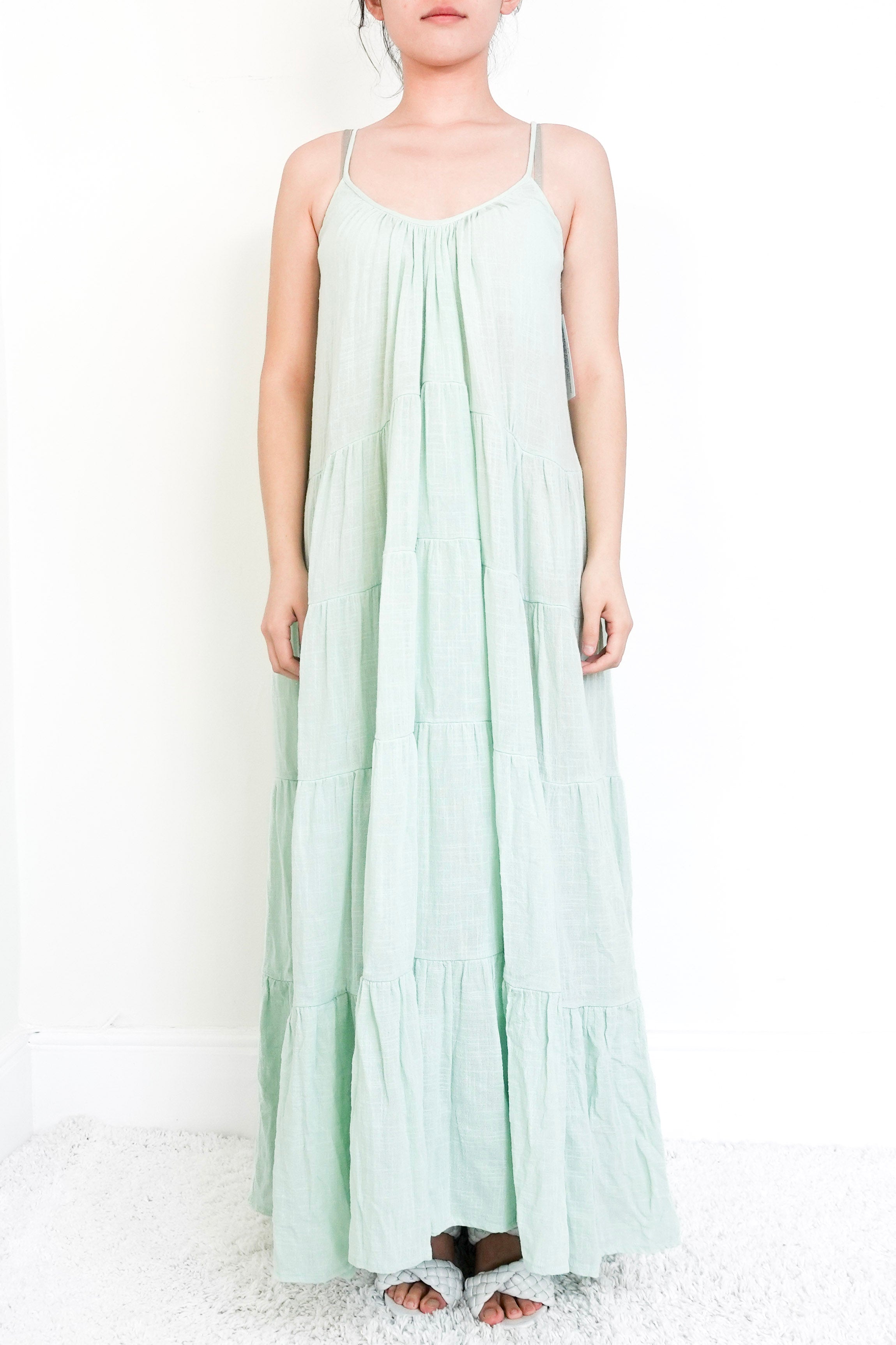 green cotton  maxi dress RRP £700