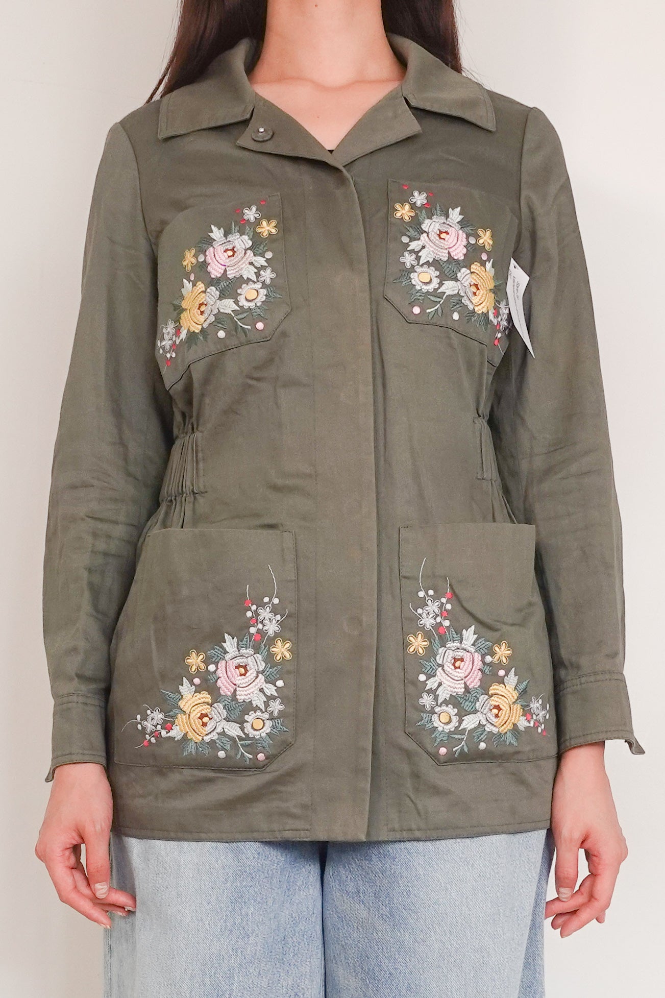 Green floral jacket RRP £350