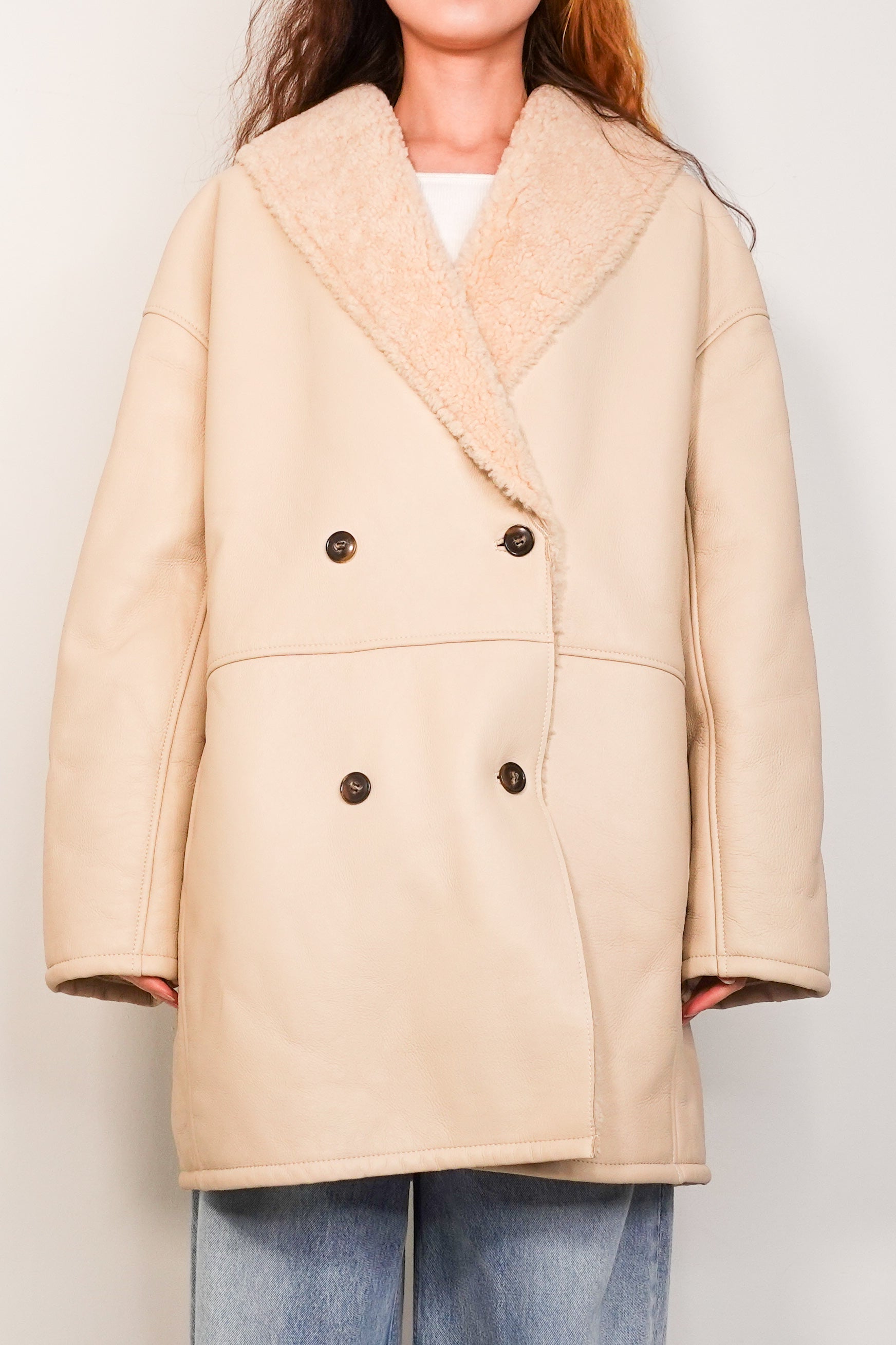 Shearling Cream coat RRP £730