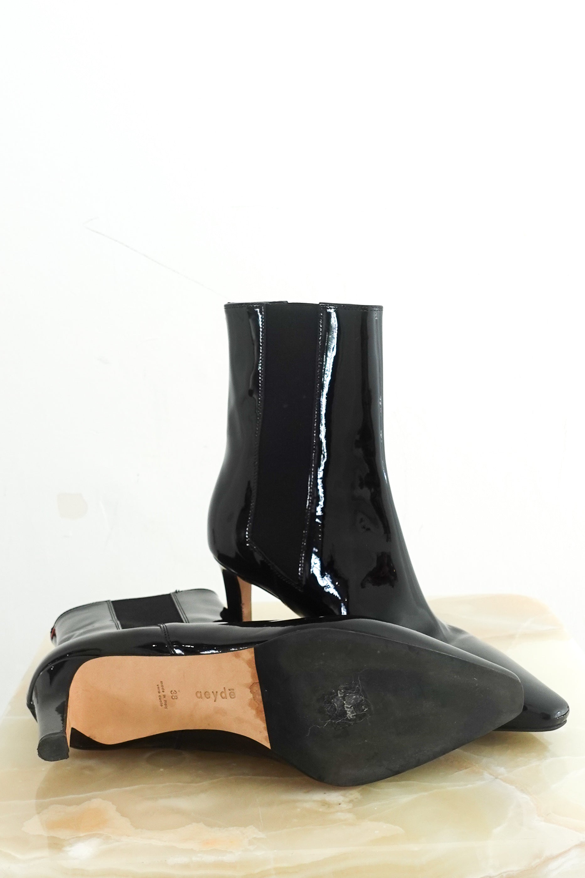 Black heeled ankle boots RRP £350