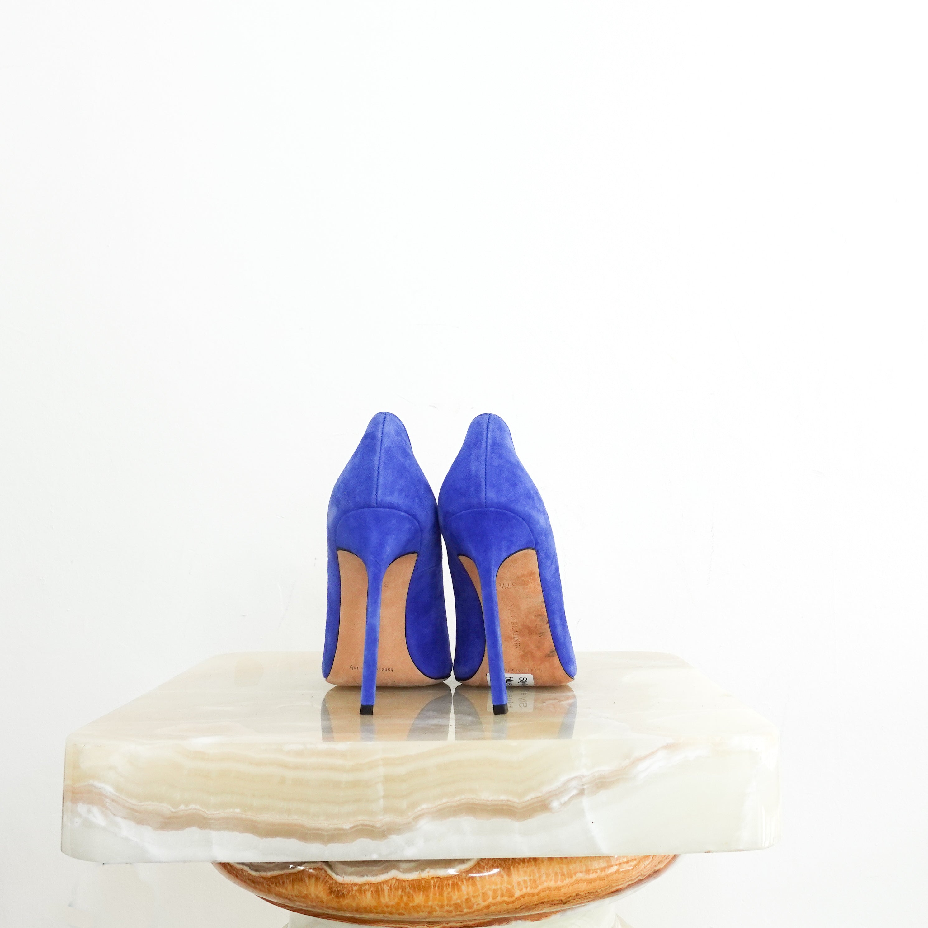 Blue suede pumps RRP £550