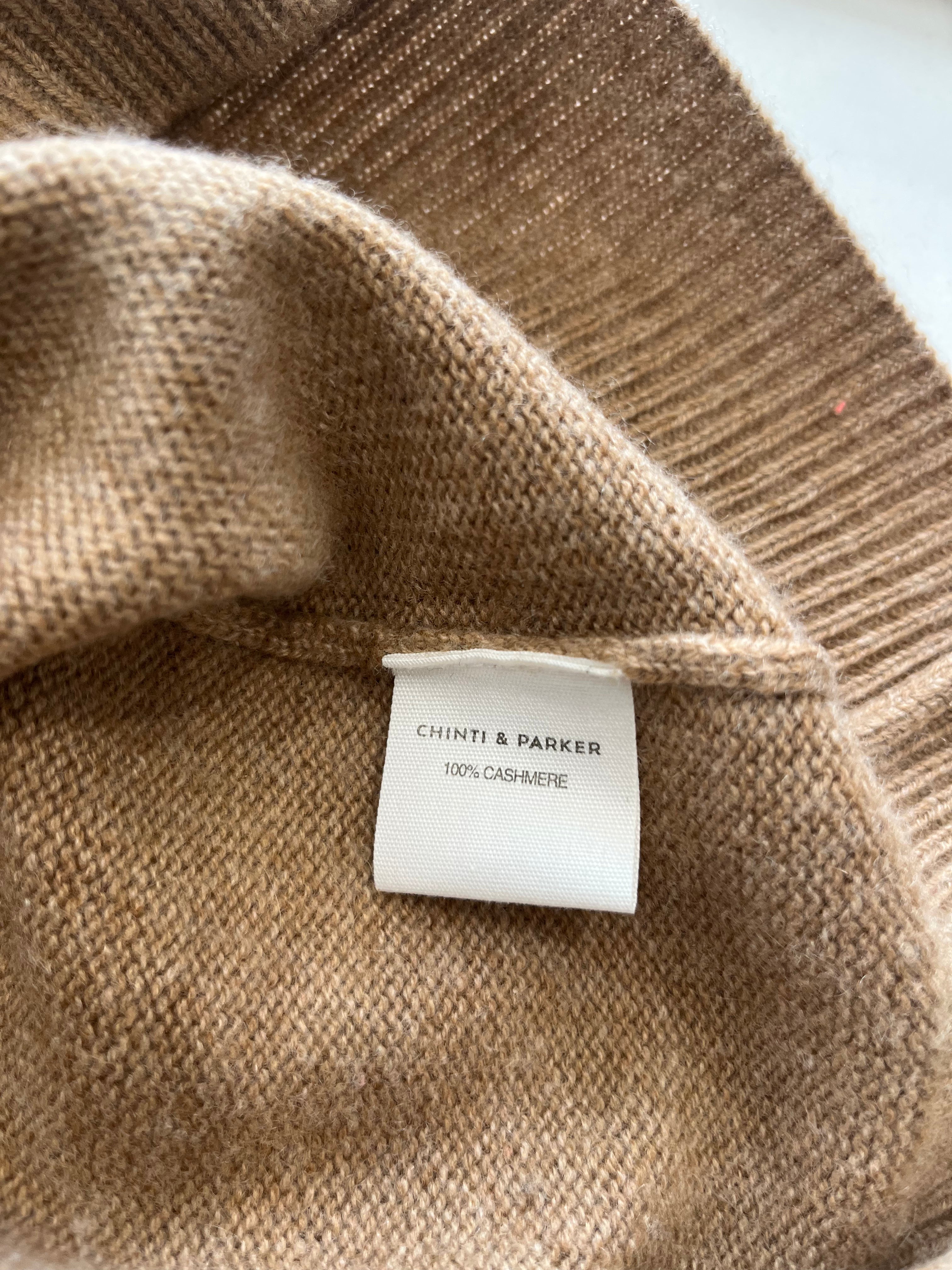Chinti & Parker High Neck Camel Jumper RRP £294 | Authentic Preloved