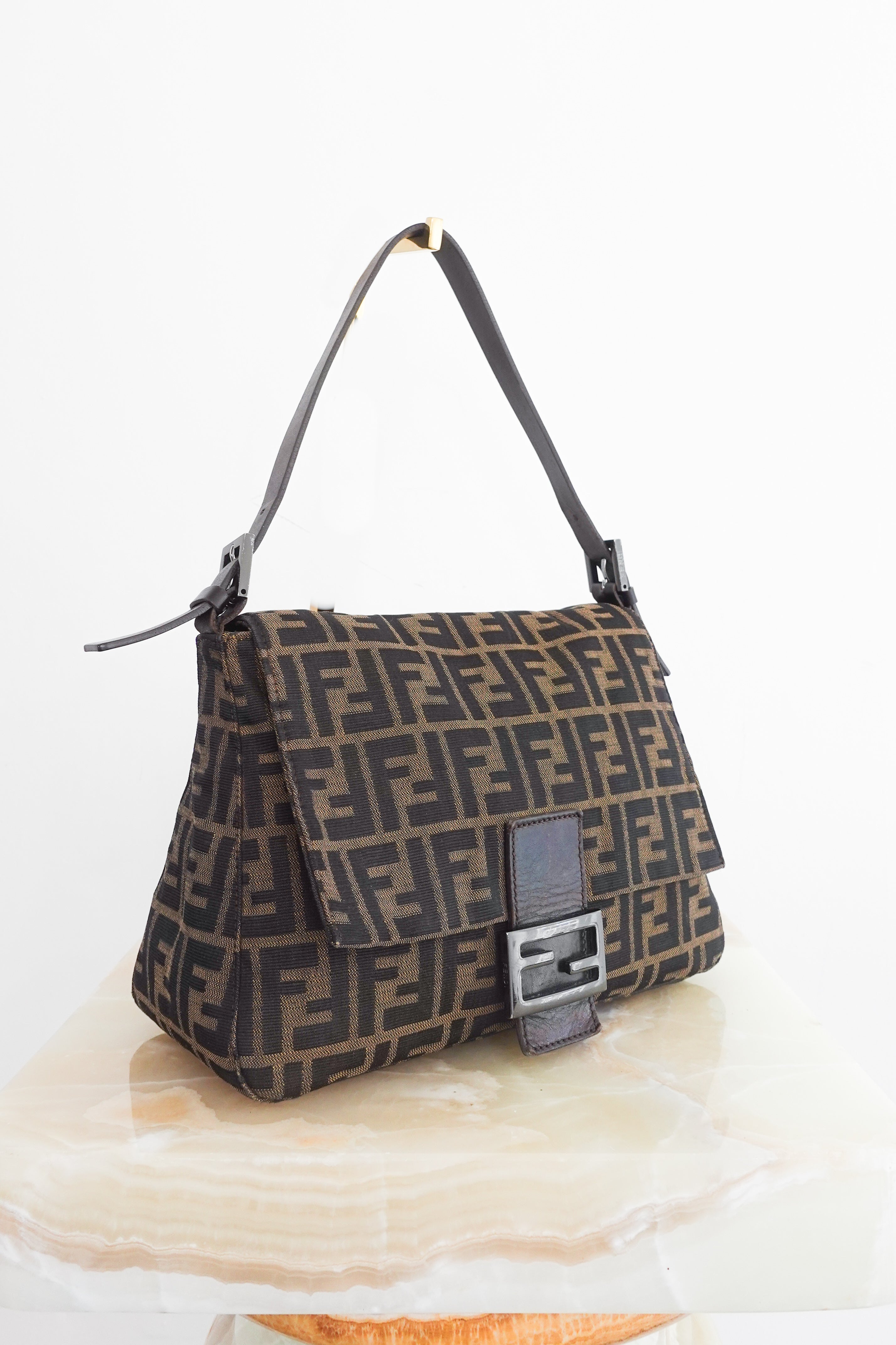 90s Zucca Baguette Monogram Shoulder Bag