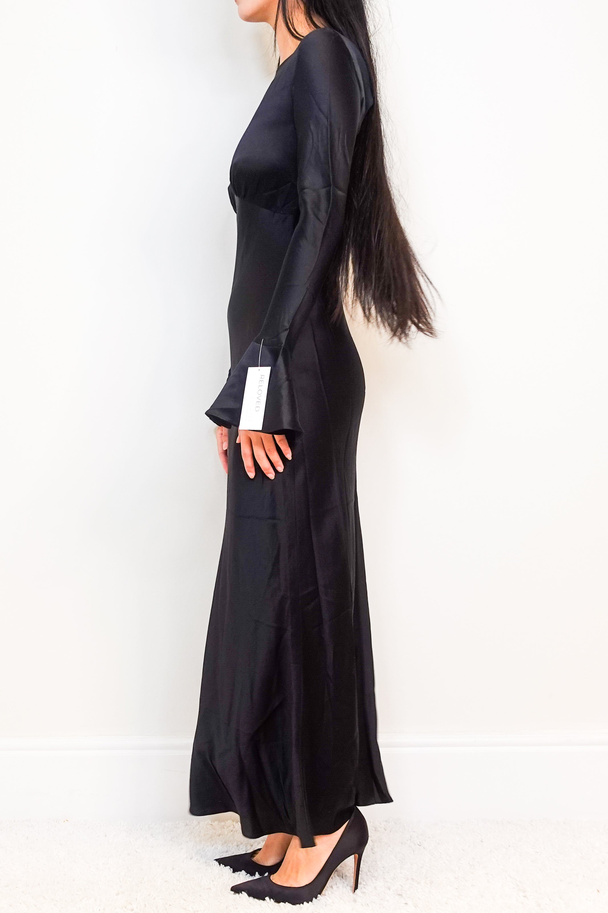 Silk black evening dress RRP £450