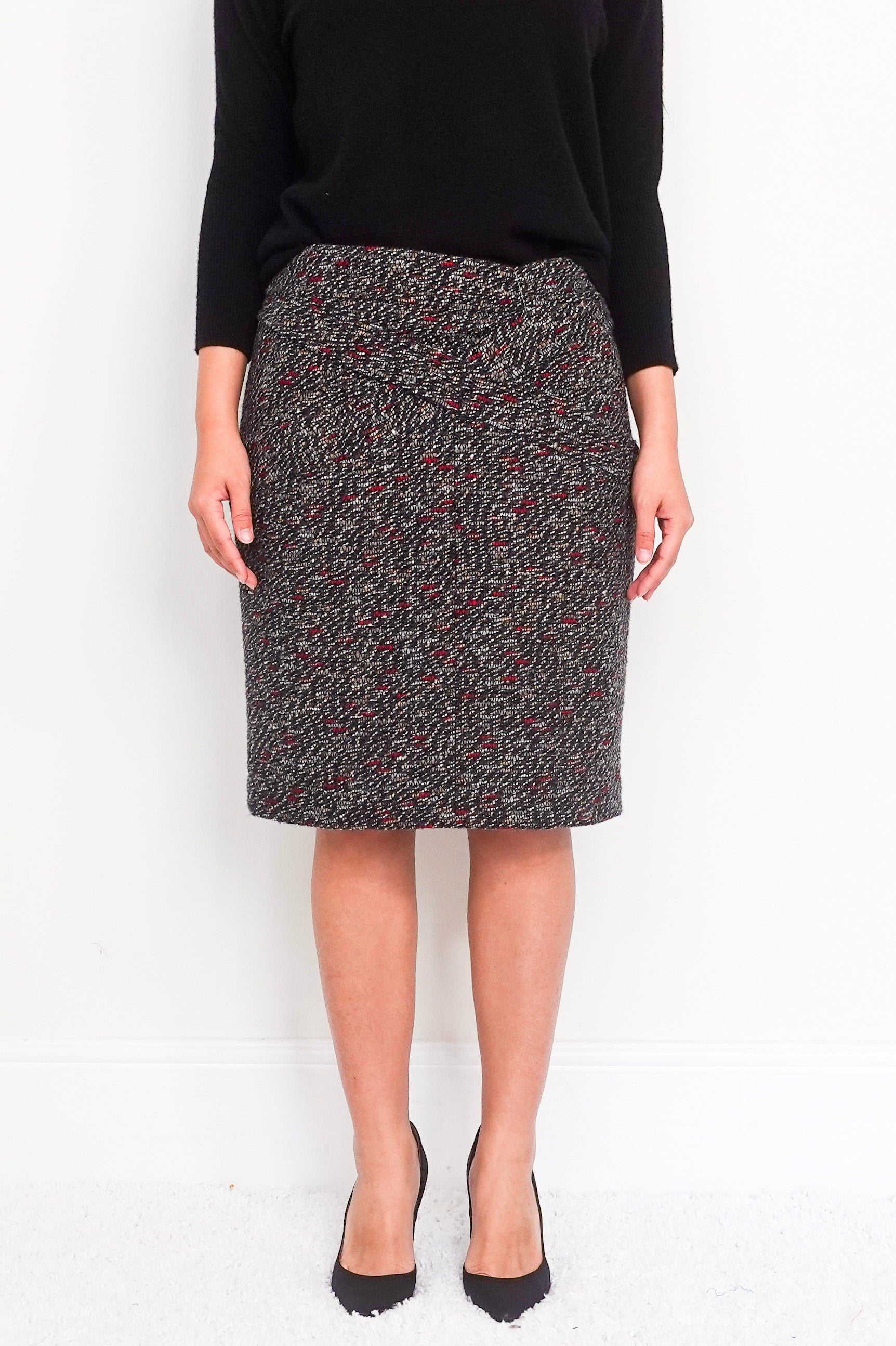 midi skirt tweed