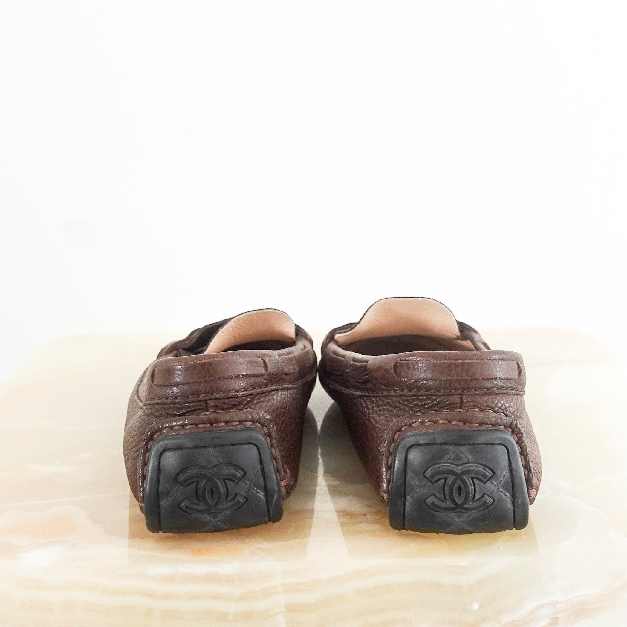 brown moccasins