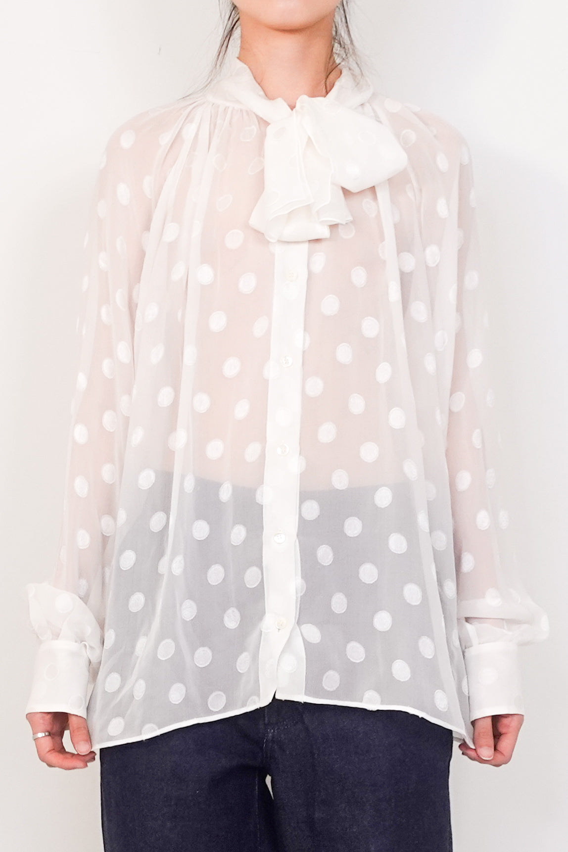 White silk blouse RRP £300