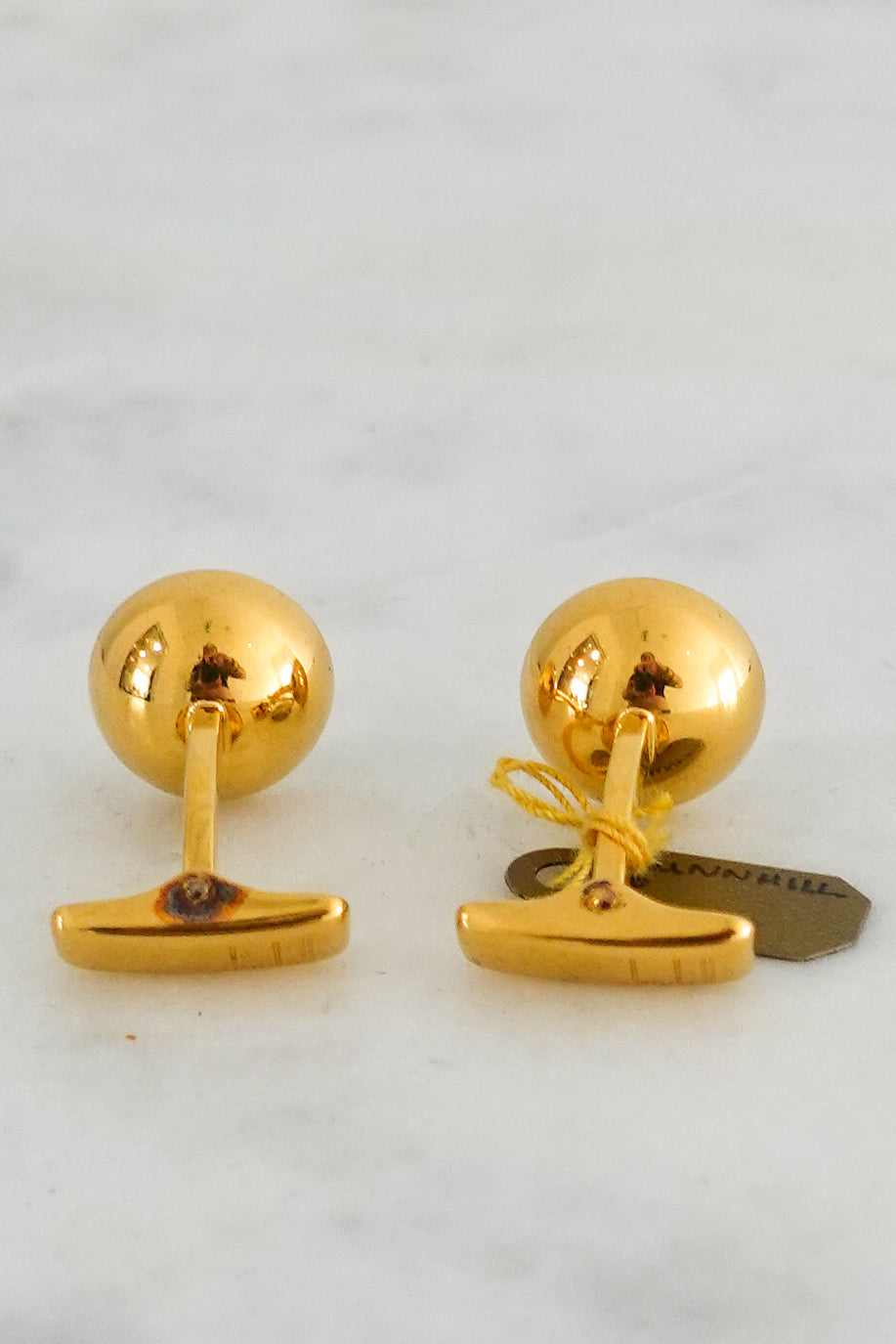 Gold plated dunnhill cufflinks EO