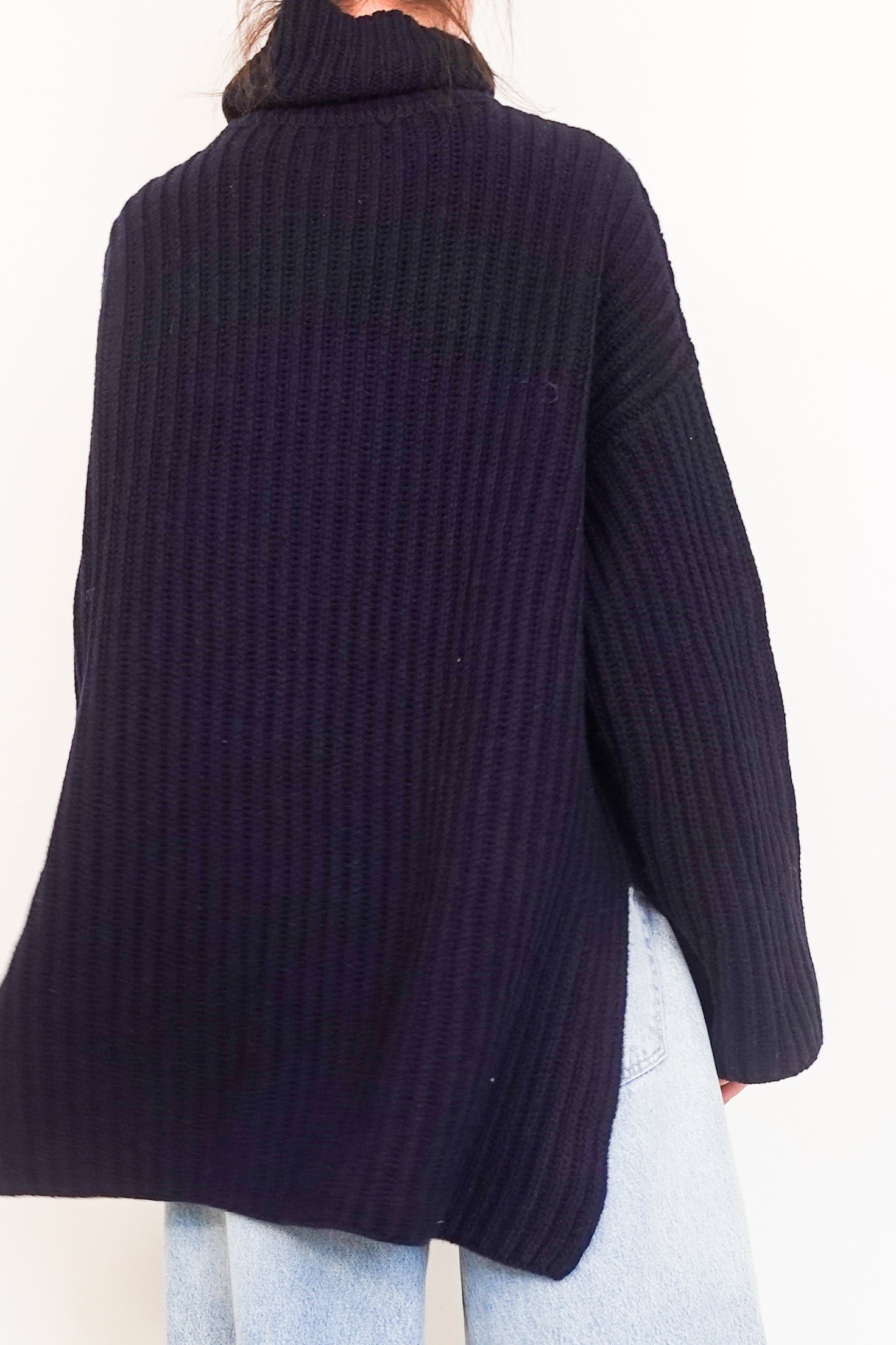 Navy knitted jumper