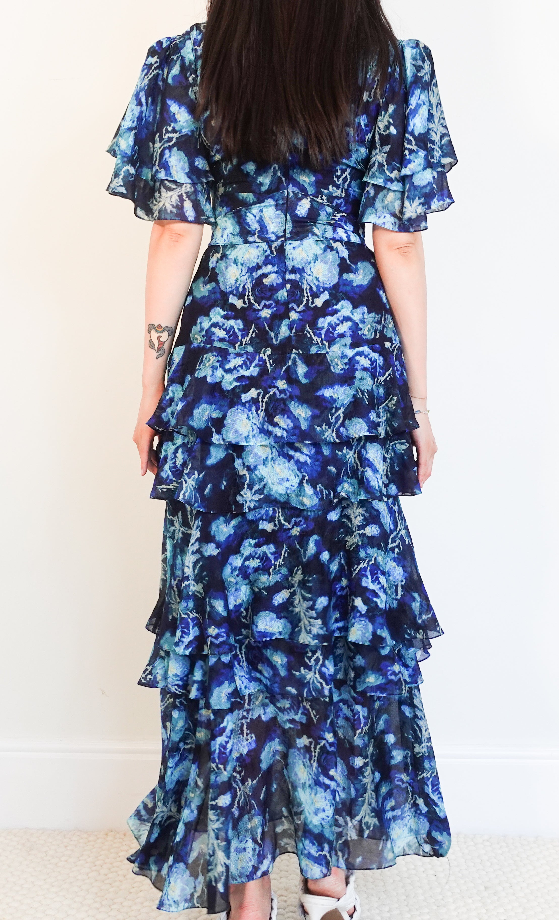 Myrene silk floral maxi dress RRP £1.5k