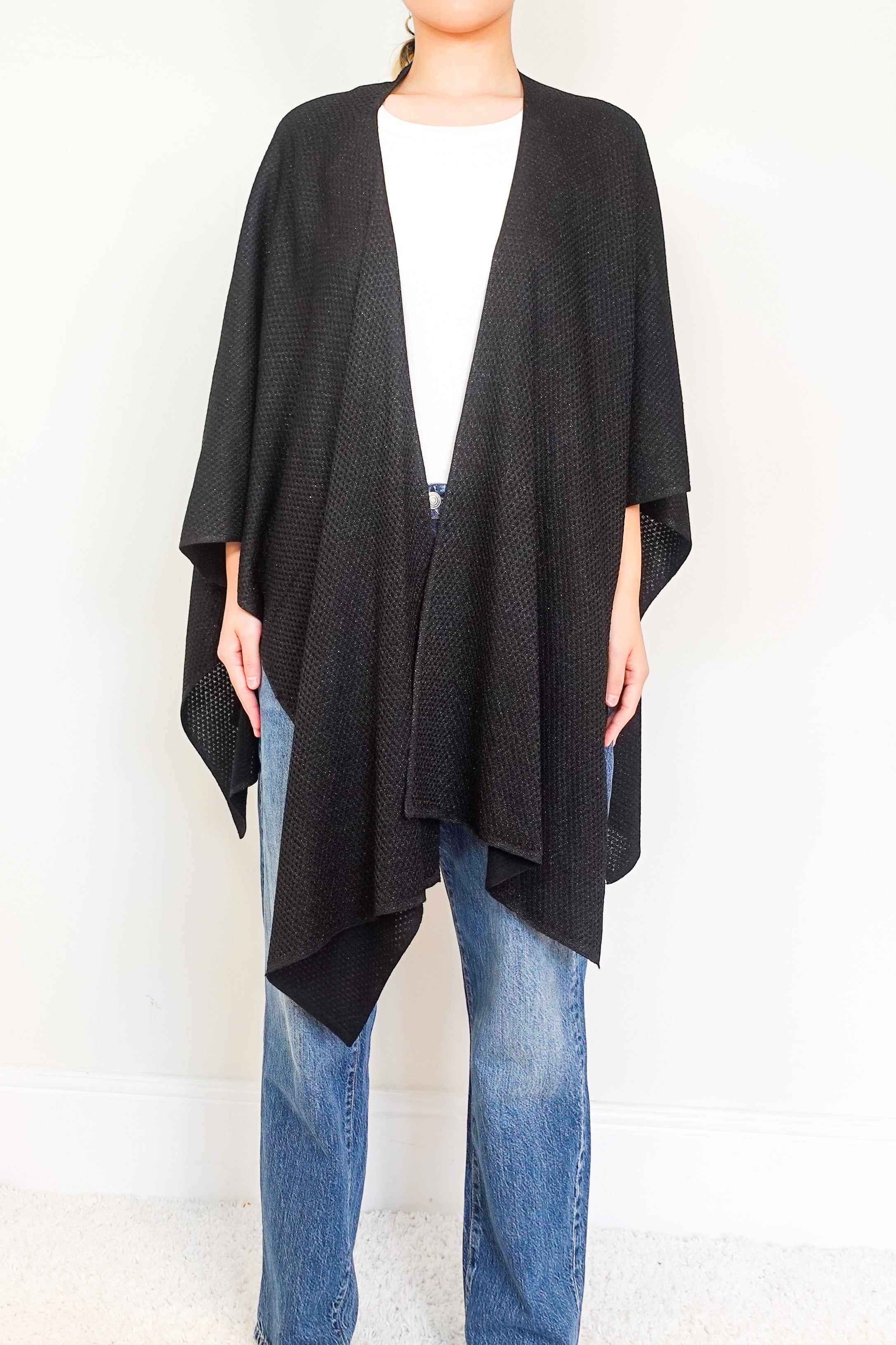 Black evening cape RRP £500