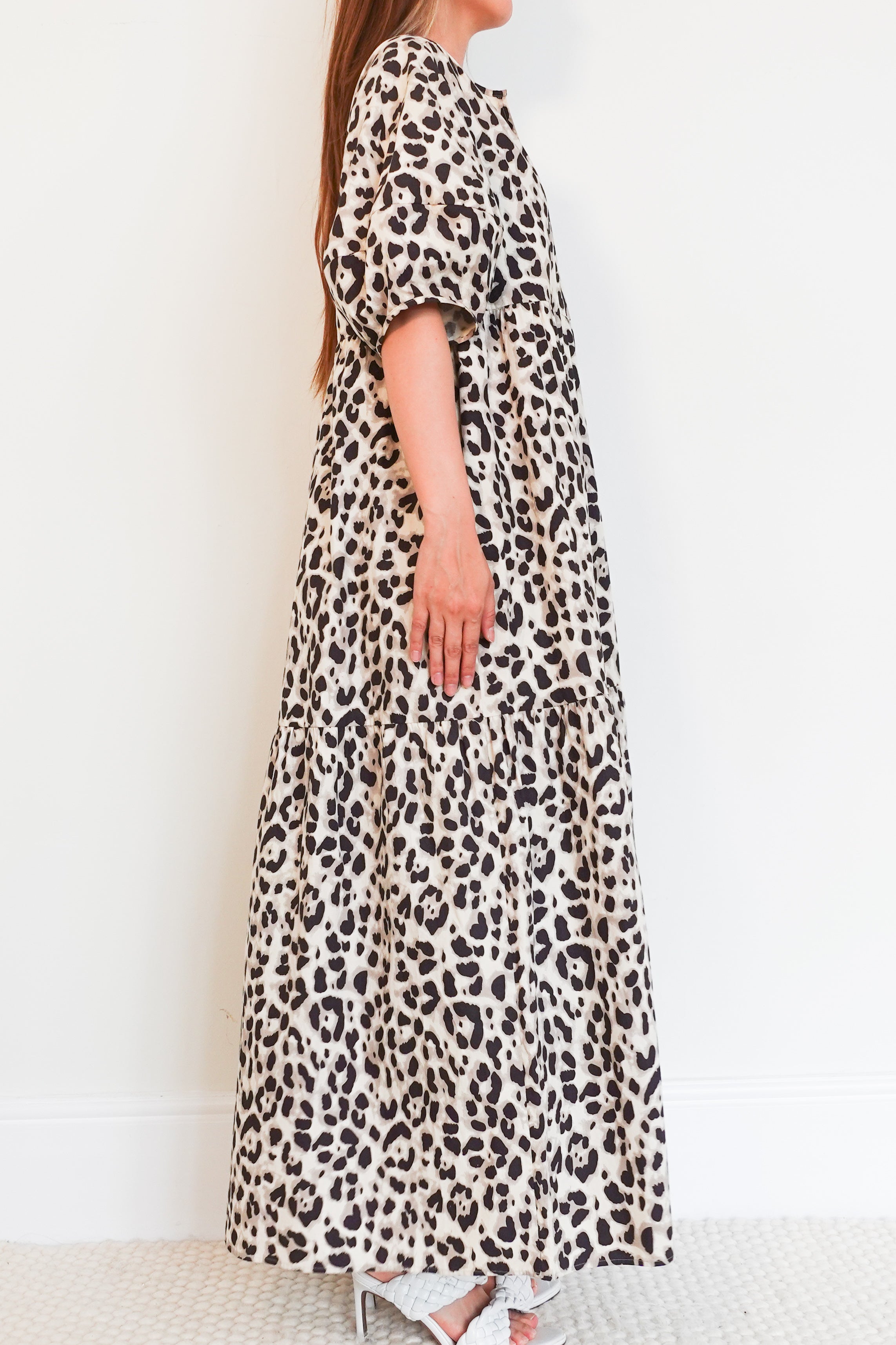 cotton leopard print maxi dress RRP £250