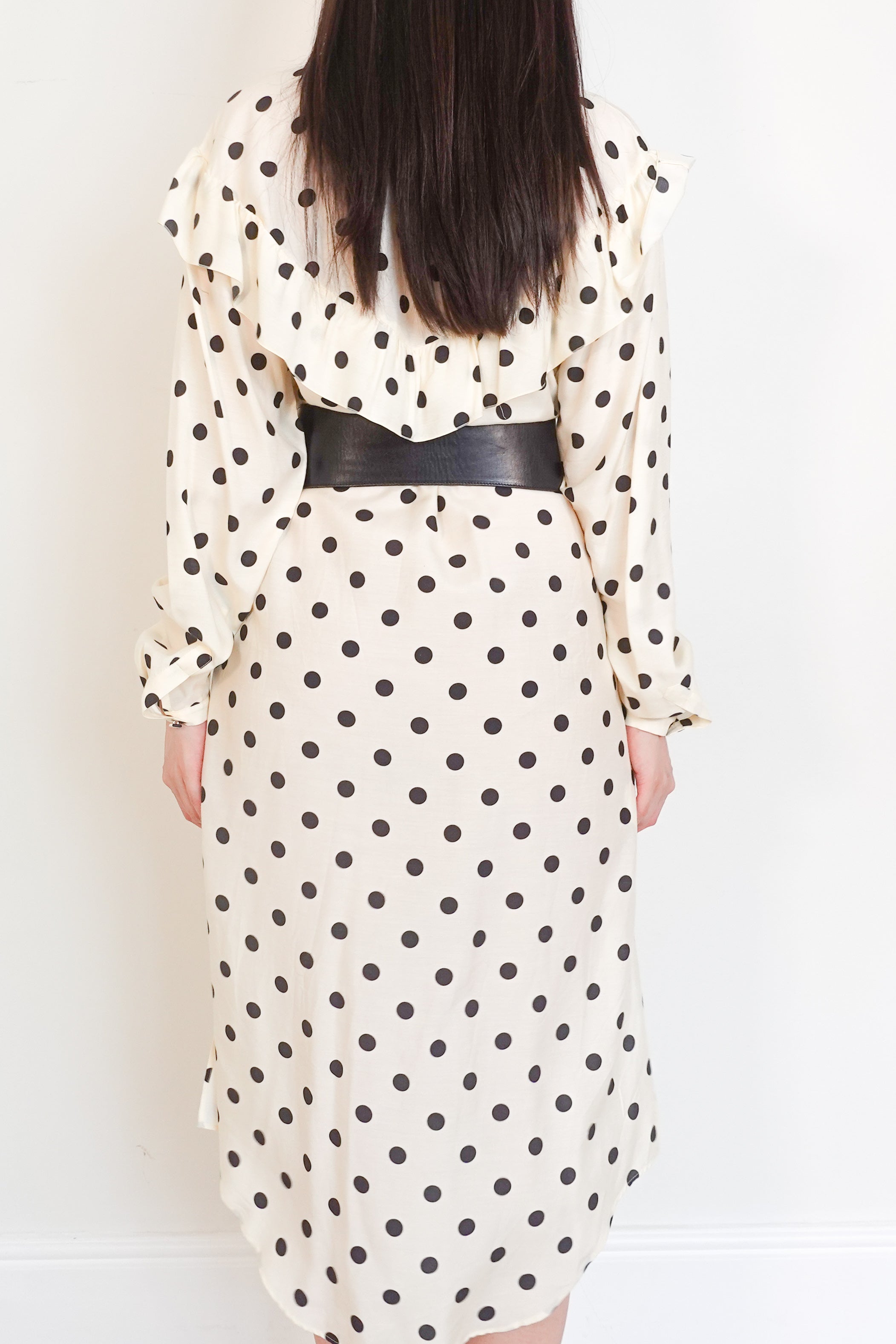 Polka-dot crepe dress RRP £695