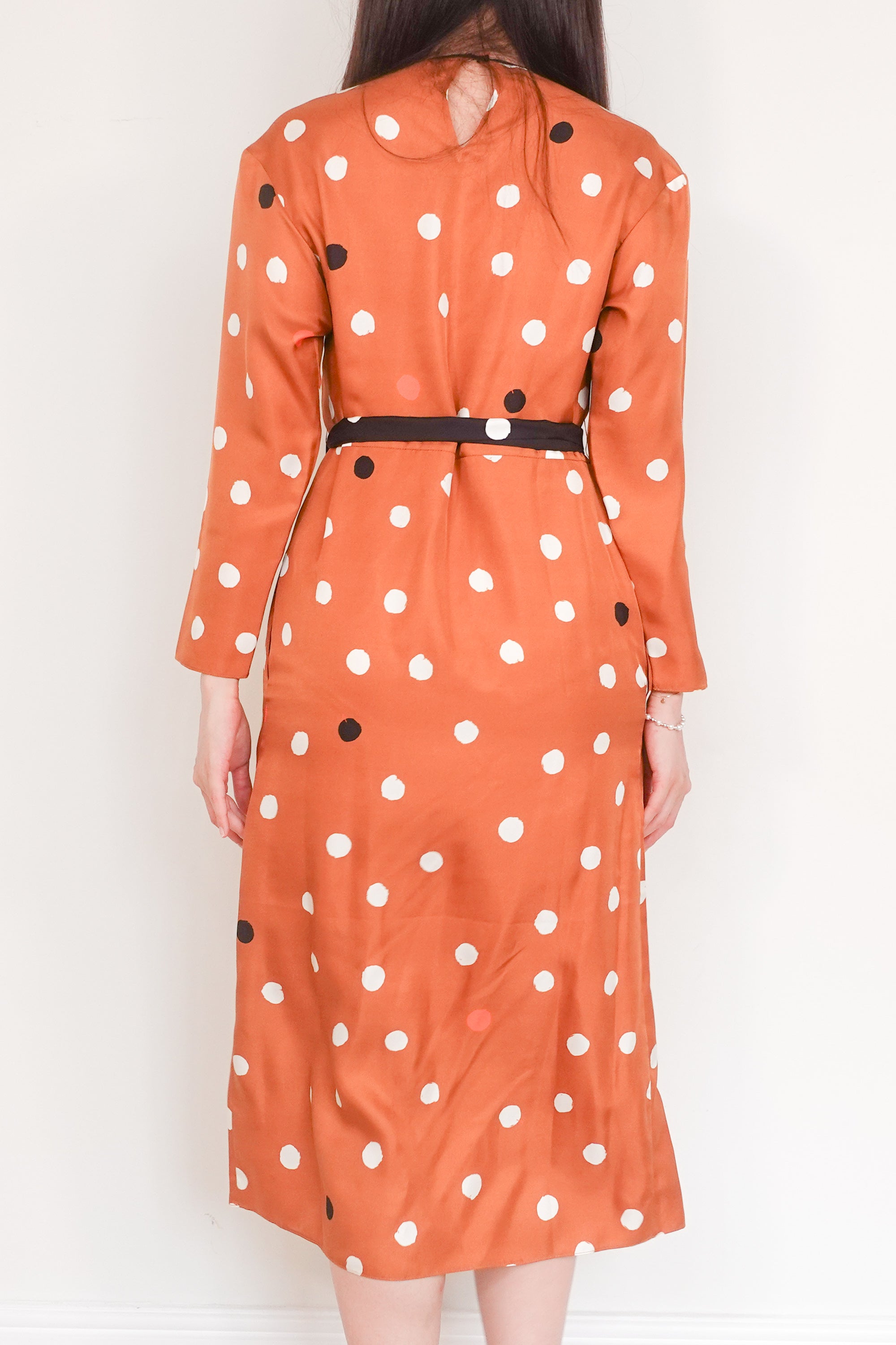 Brown polka dot dress RRP £250